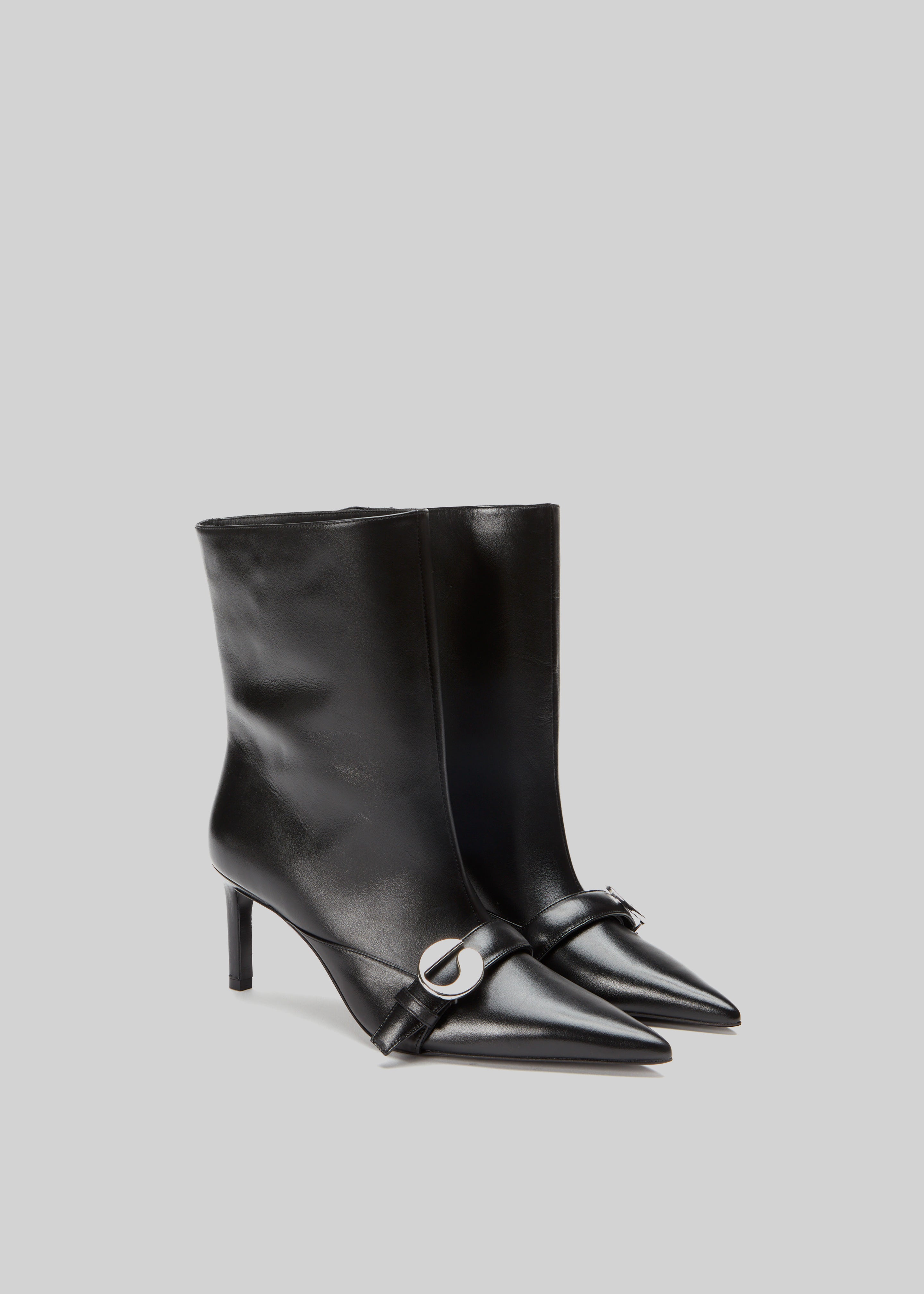 Coperni Ankle Heeled Belt Boots - Black - 3