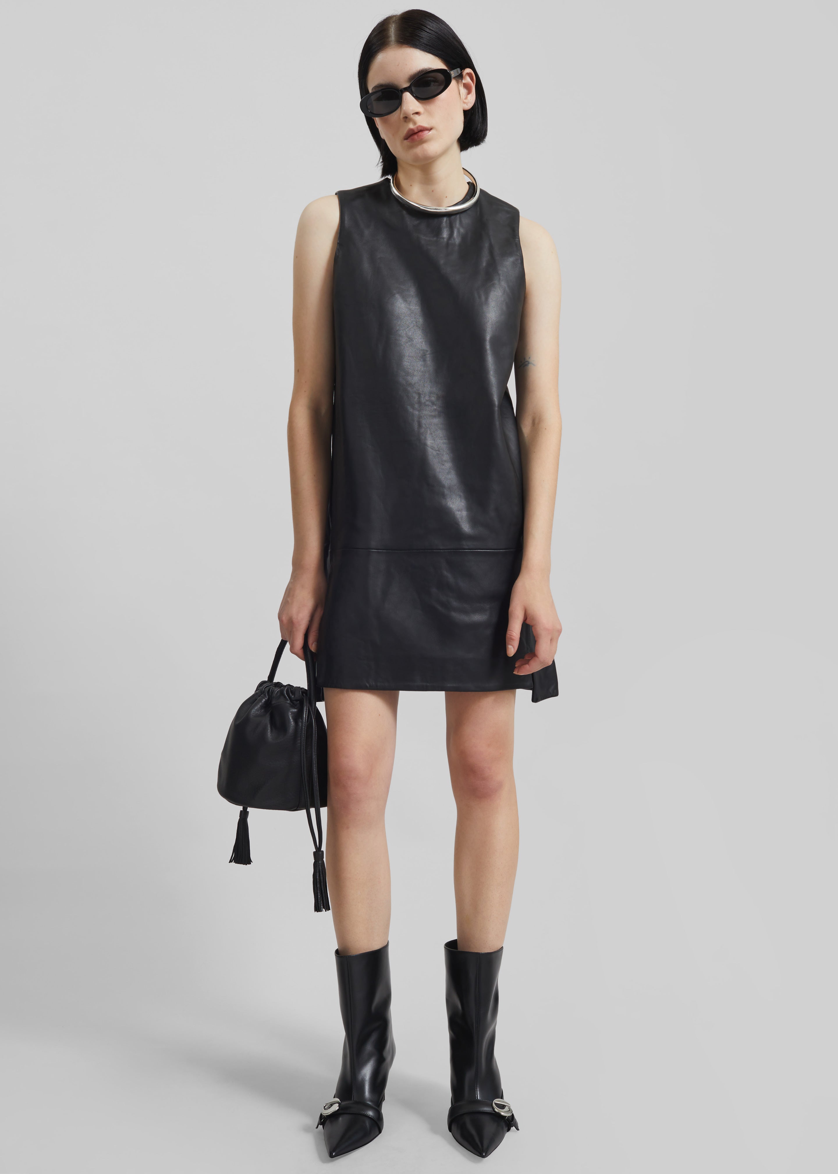 Coperni Ankle Heeled Belt Boots - Black - 4