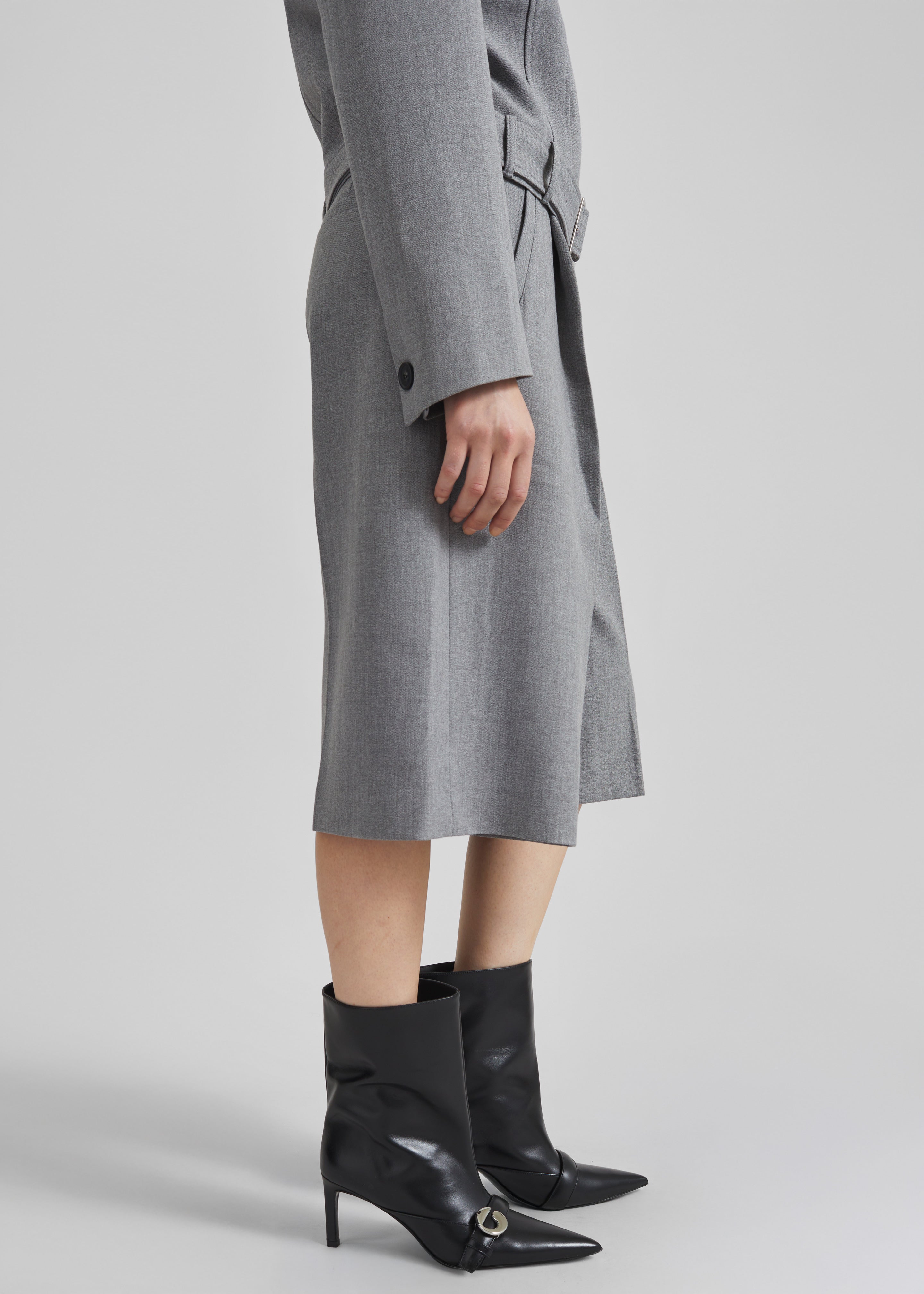 Coperni Ankle Heeled Belt Boots - Black - 8