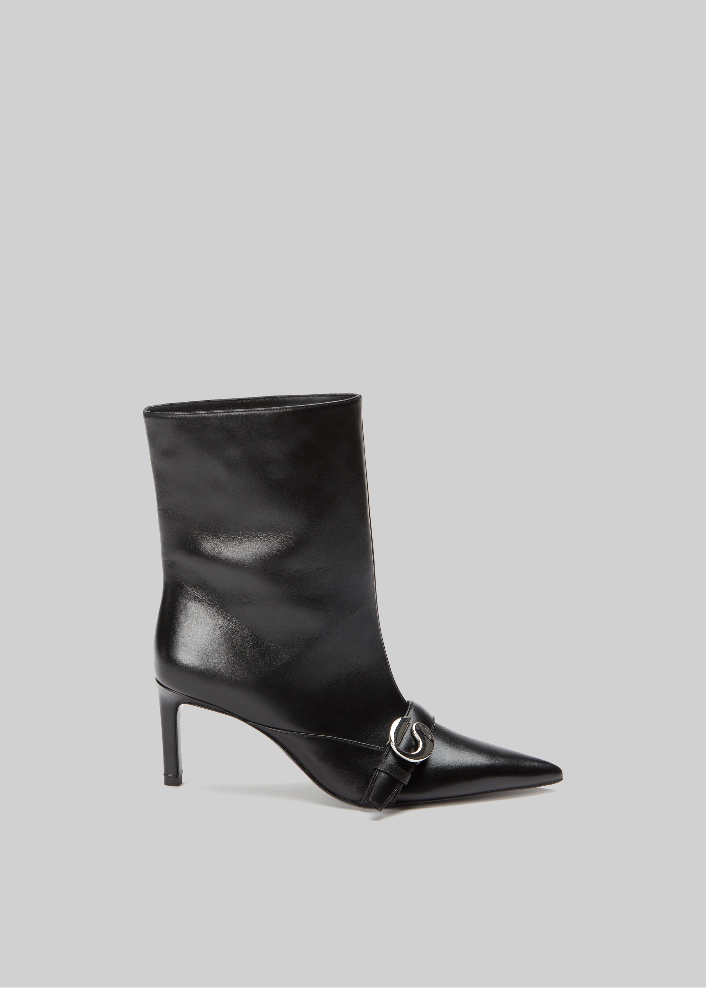 Coperni Ankle Heeled Belt Boots - Black - 1