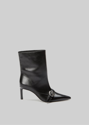 Coperni Ankle Heeled Belt Boots - Black