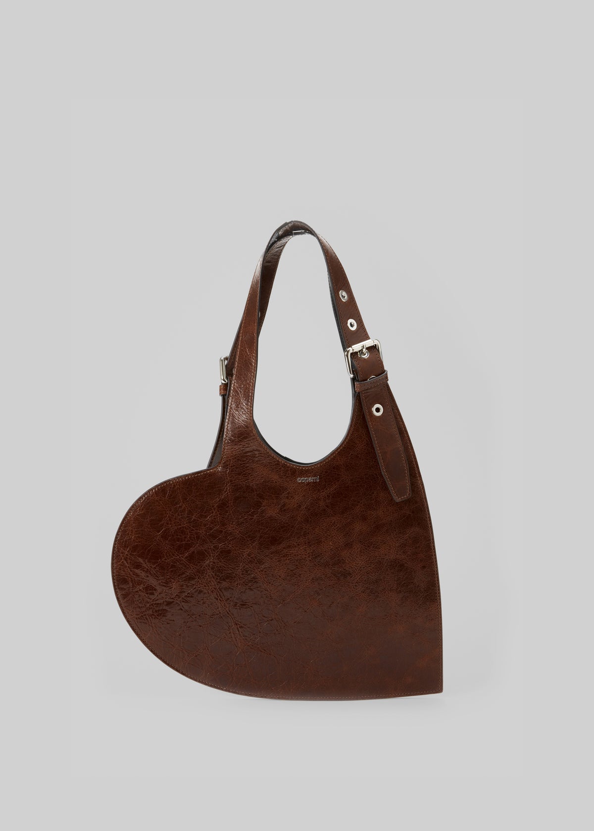 Coperni Belt Heart Tote - Brown - 1