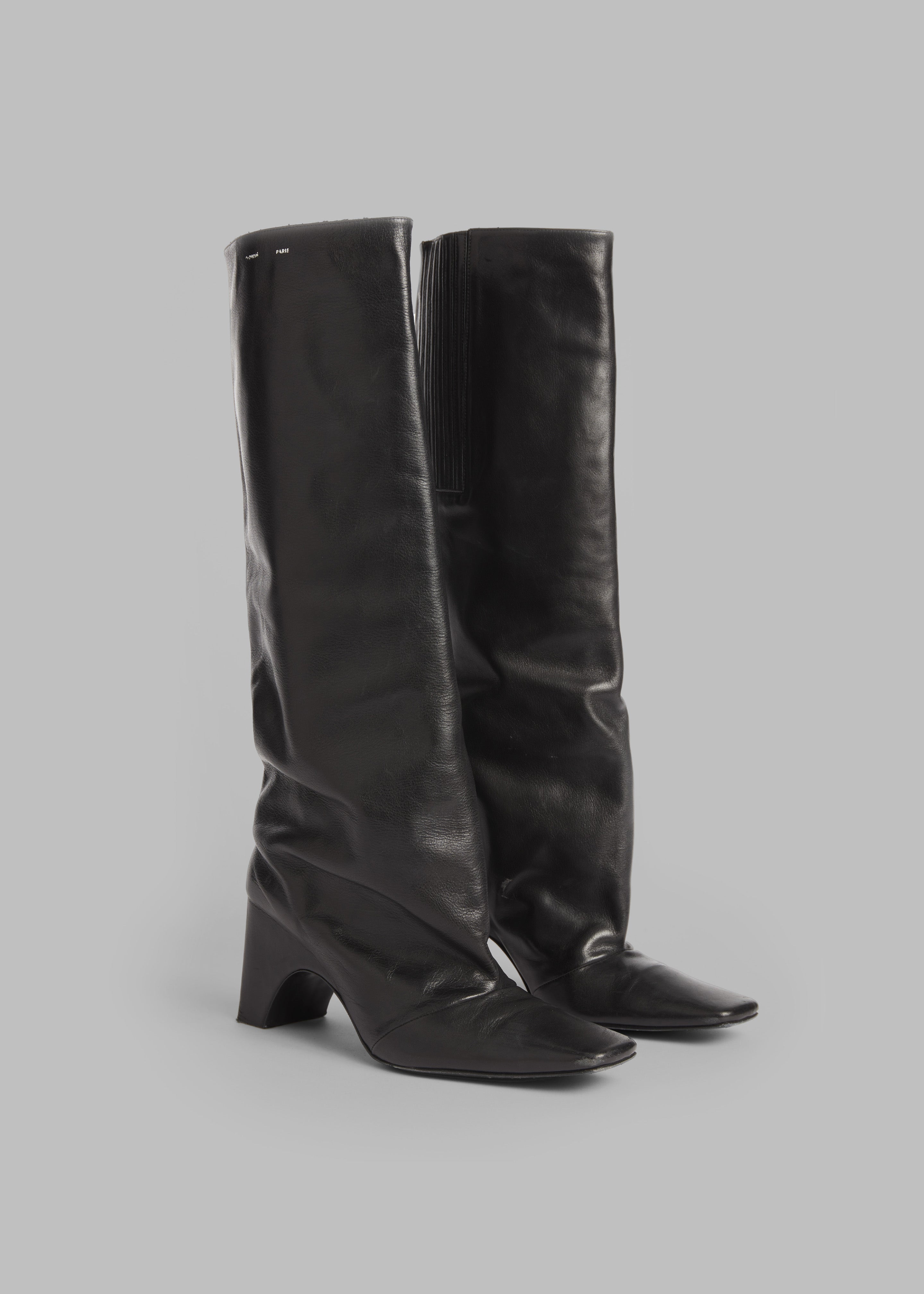 Coperni Bridge Leather Boots - Black - 1