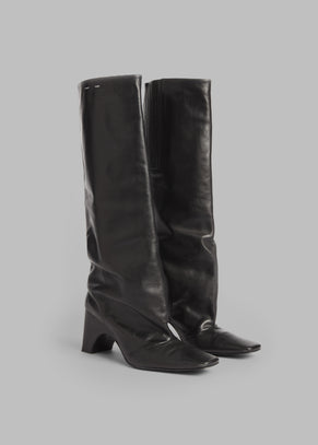 Coperni Bridge Leather Boots - Black