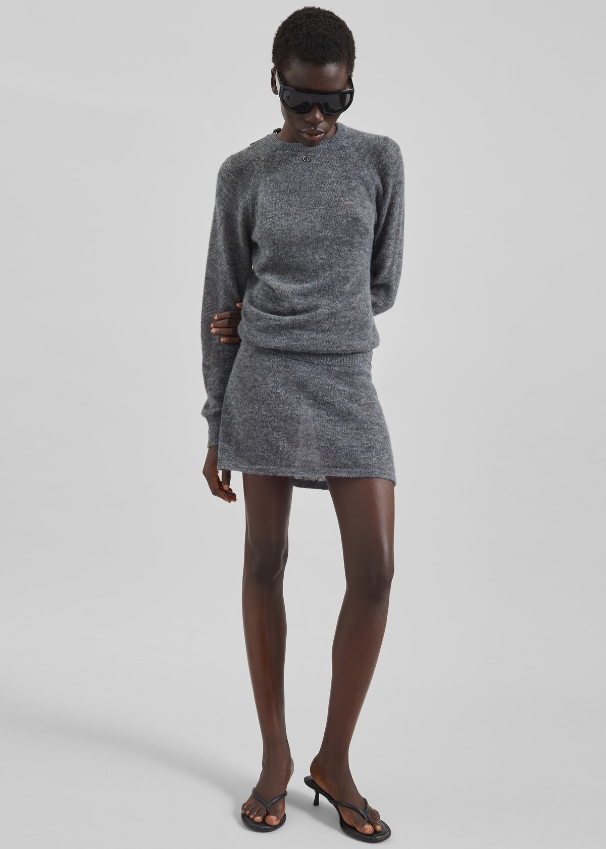 Coperni Buckle Cut-Out Dress - Grey - 3