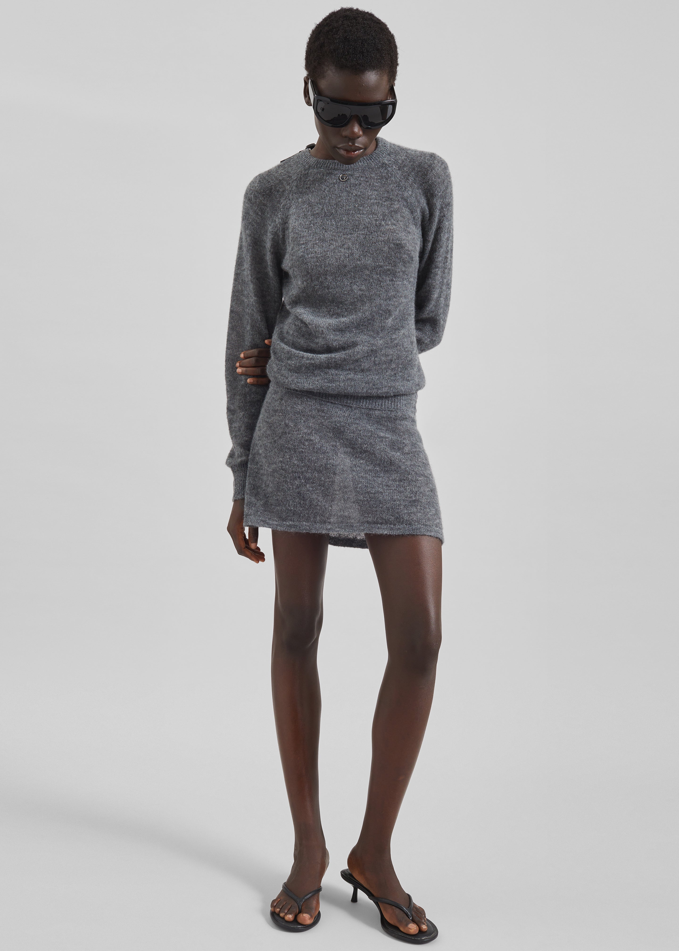 Coperni Buckle Cut-Out Dress - Grey - 3