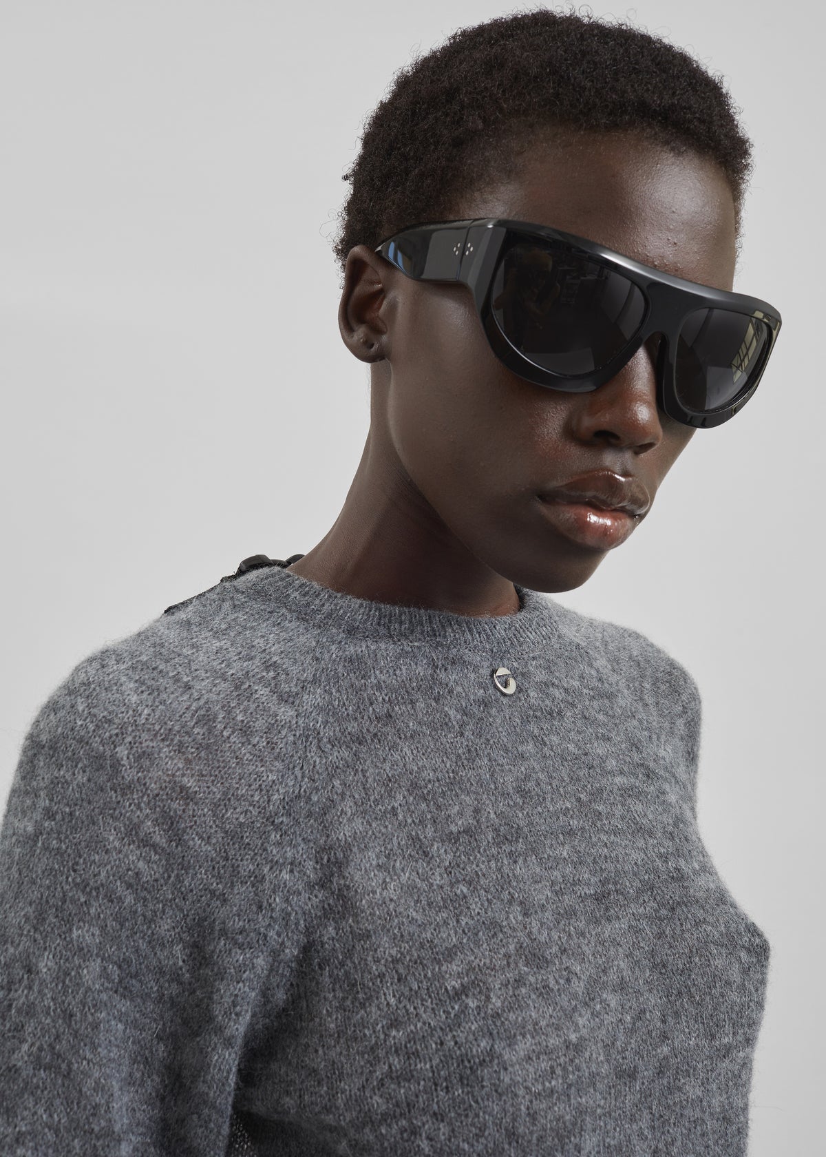 Coperni Buckle Cut-Out Dress - Grey - 5