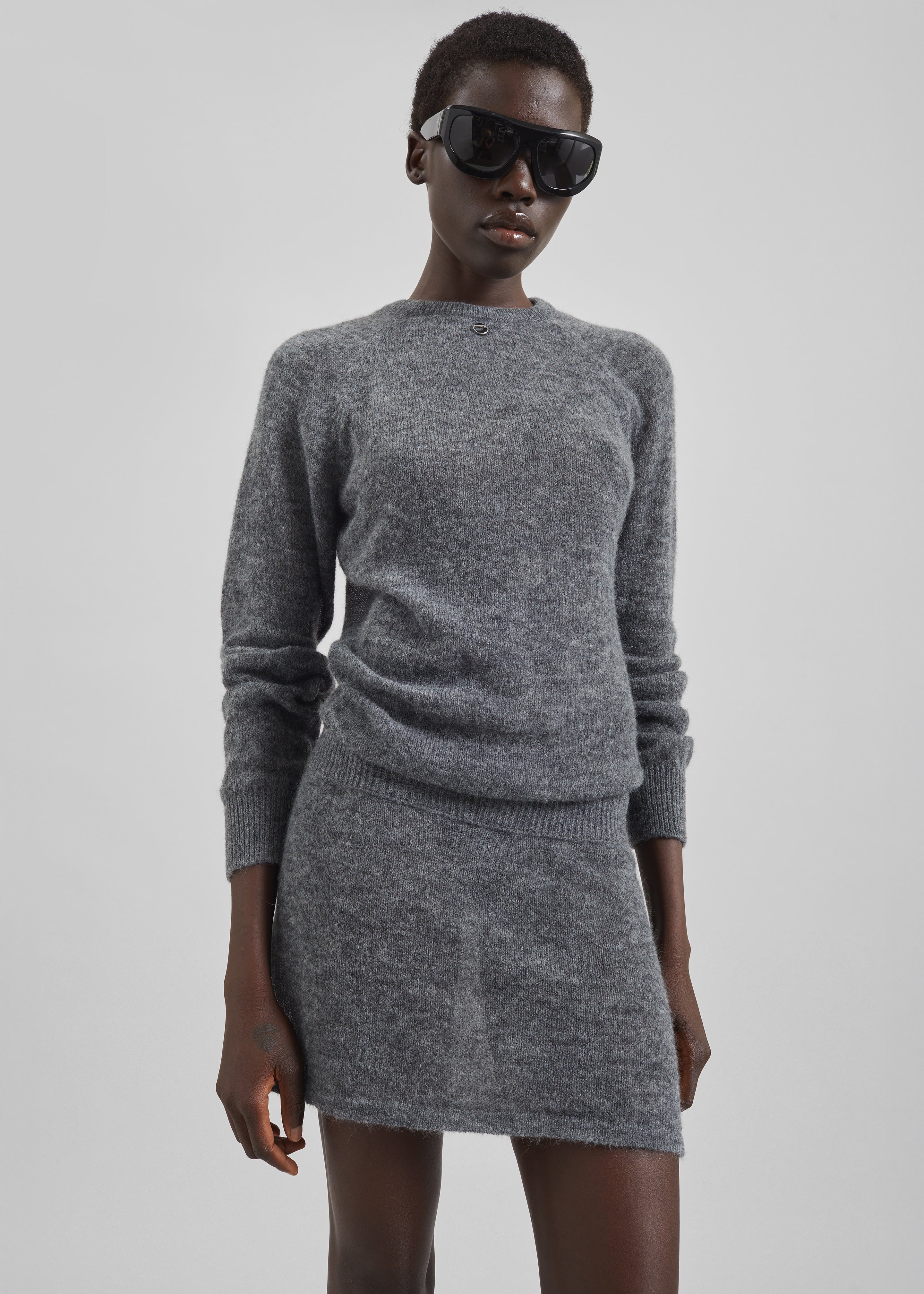 Coperni Buckle Cut-Out Dress - Grey - 1