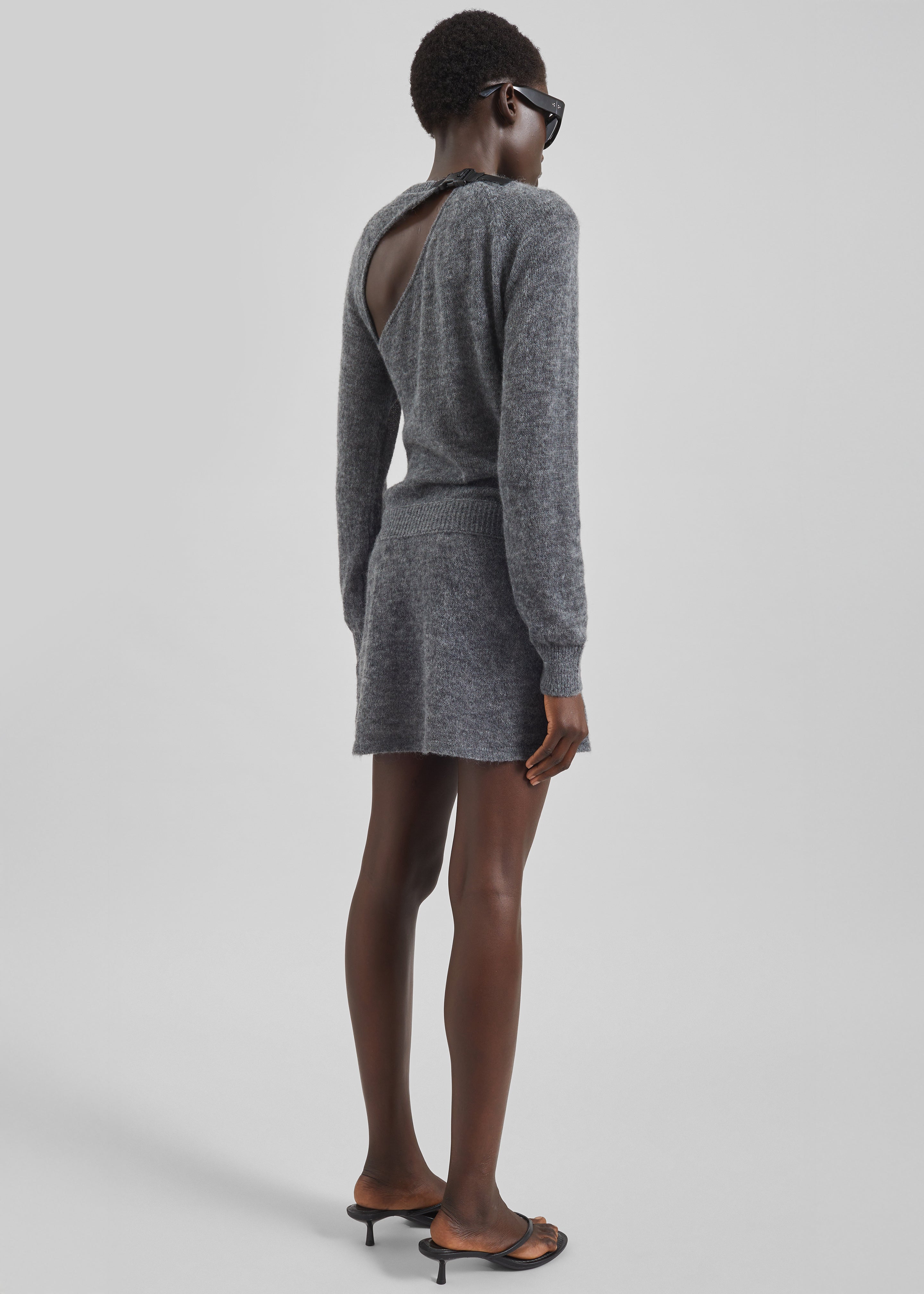 Coperni Buckle Cut-Out Dress - Grey - 6