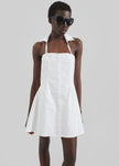 Coperni Collared Babydoll Dress - White