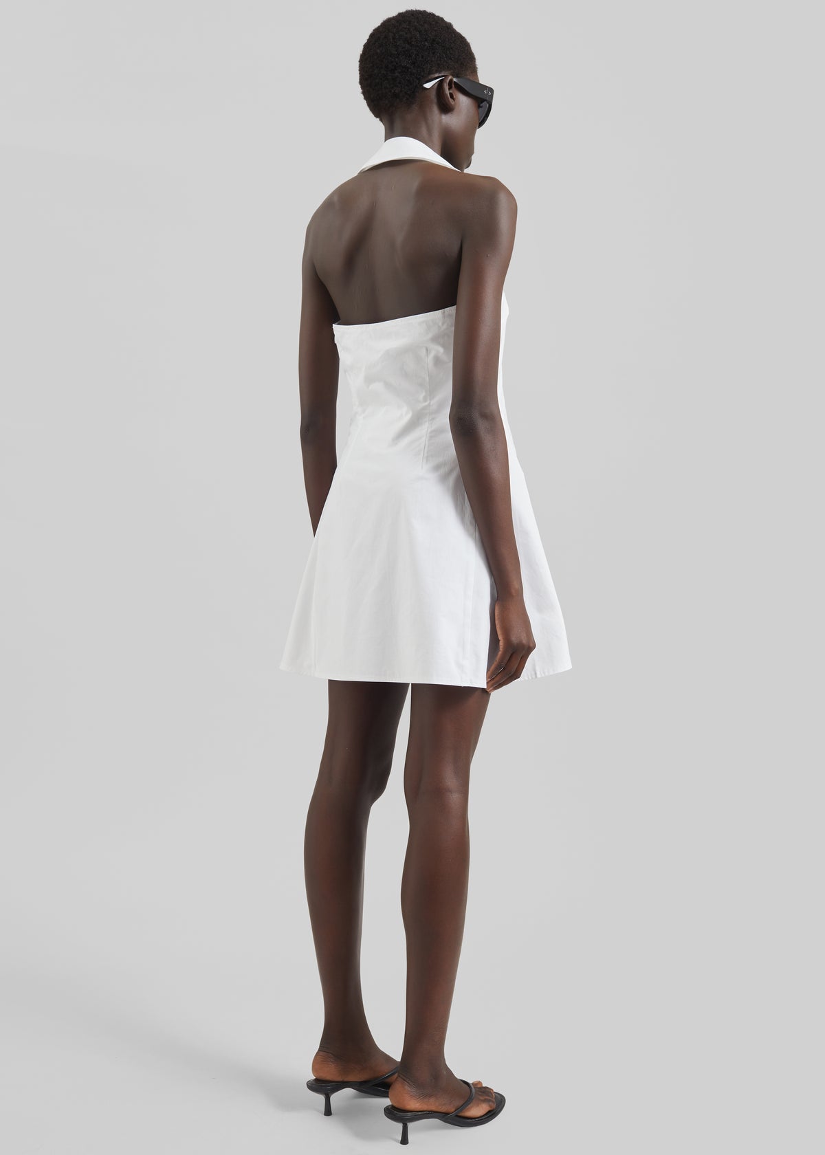 Coperni Collared Babydoll Dress - White - 5