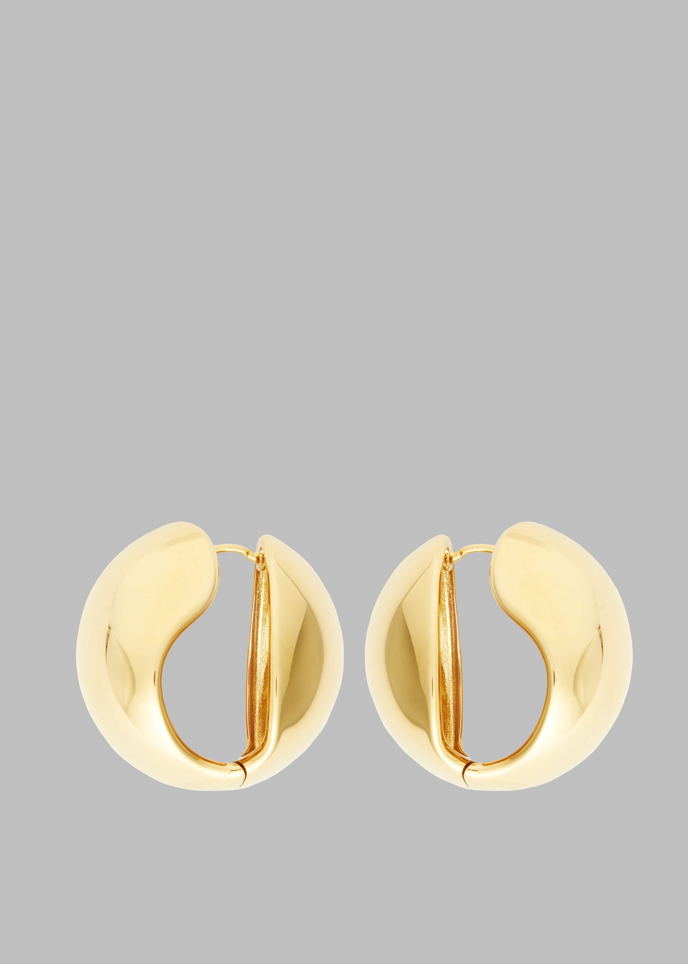 Coperni Creole Logo Earrings - Gold - 1