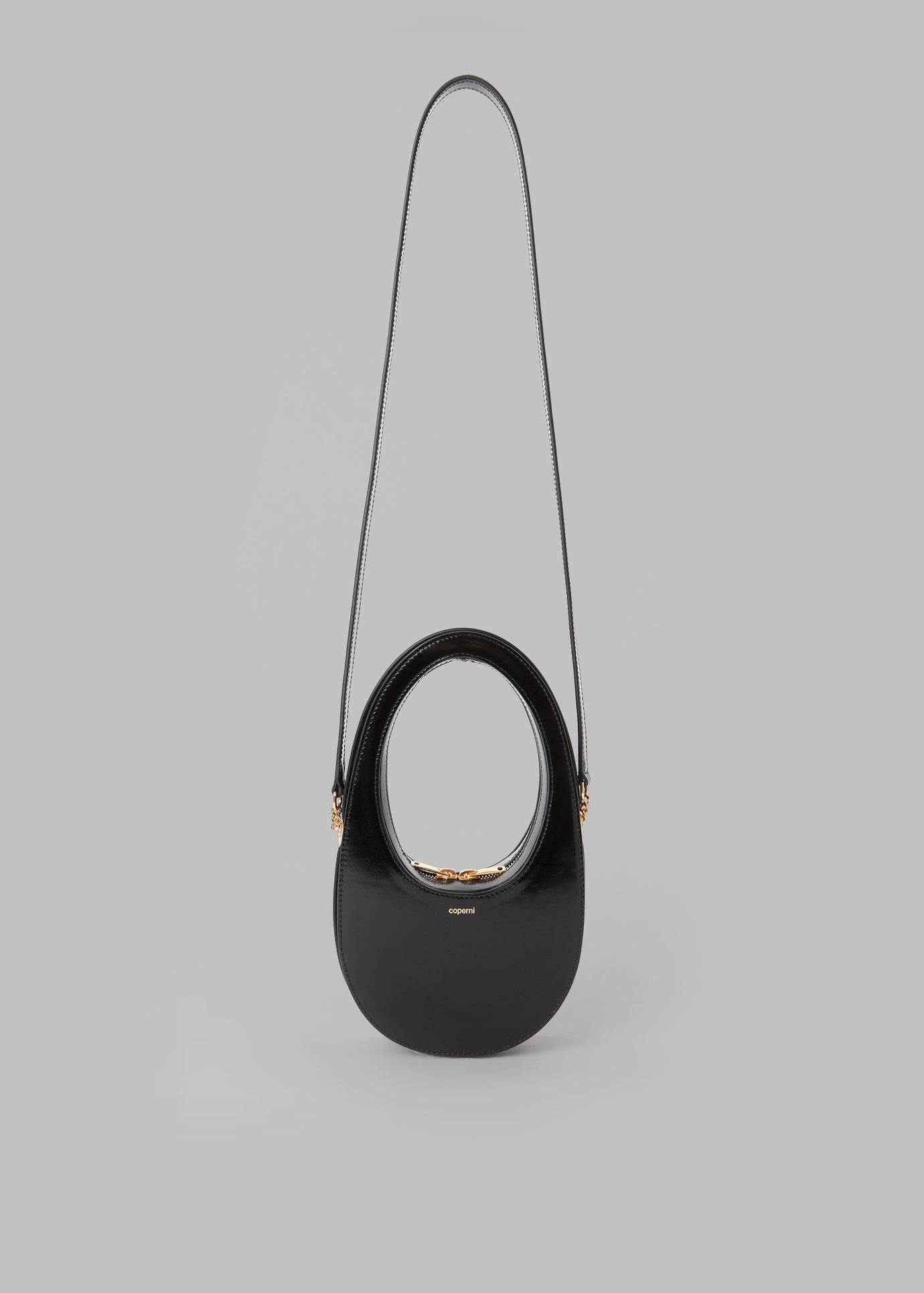 Coperni Crossbody Mini Swipe Bag - Black/Gold
