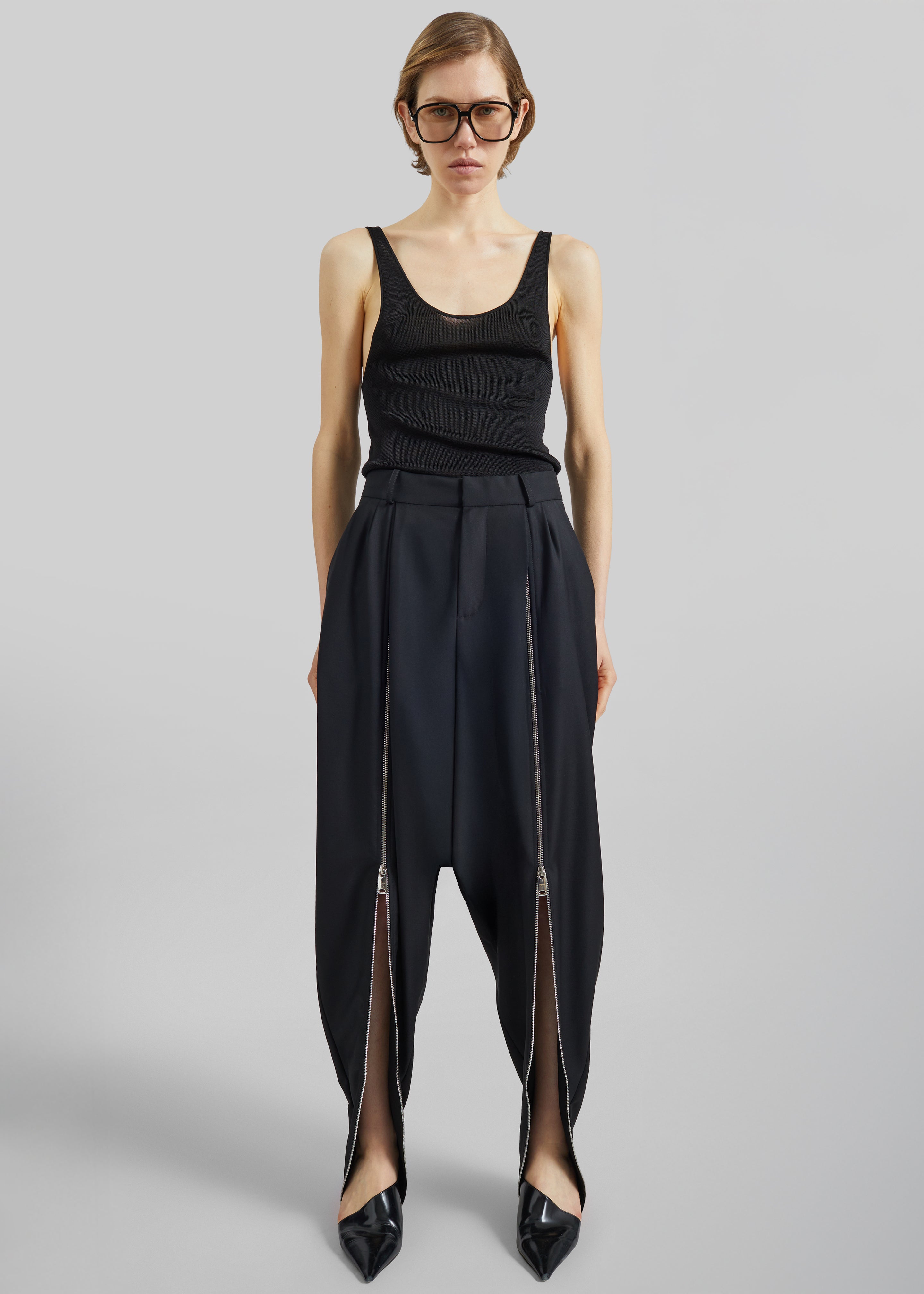 Coperni Double Zipped Sarouel Pants - Black - 5