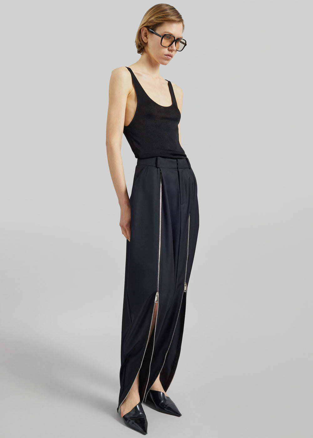 Coperni Double Zipped Sarouel Pants - Black
