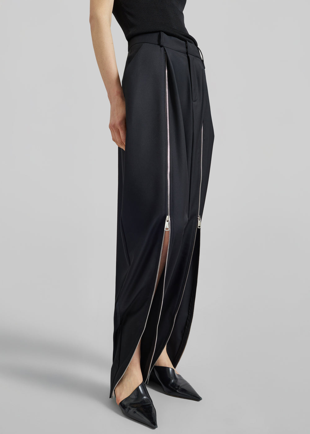 Coperni Double Zipped Sarouel Pants - Black - 1