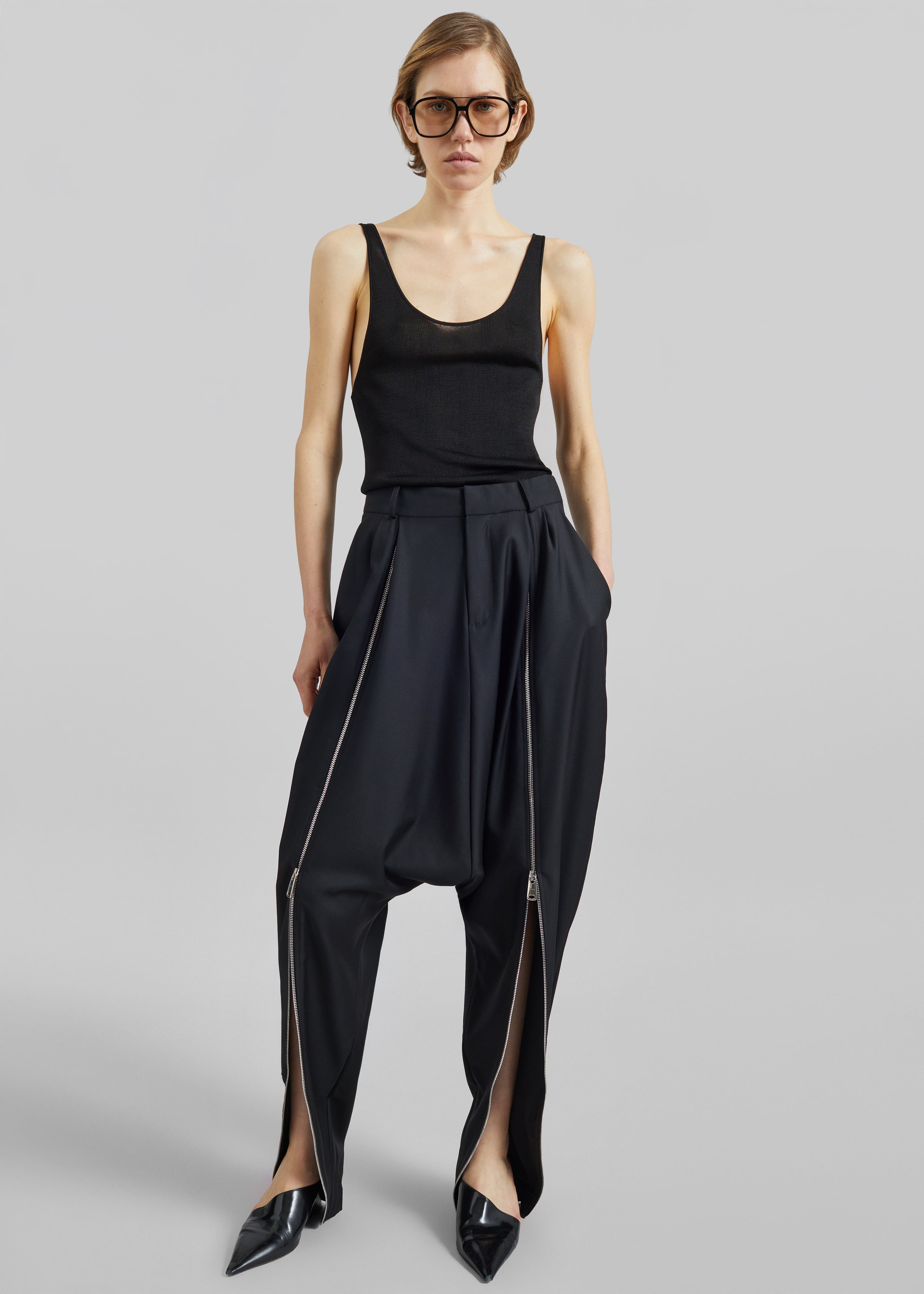 Coperni Double Zipped Sarouel Pants - Black - 6