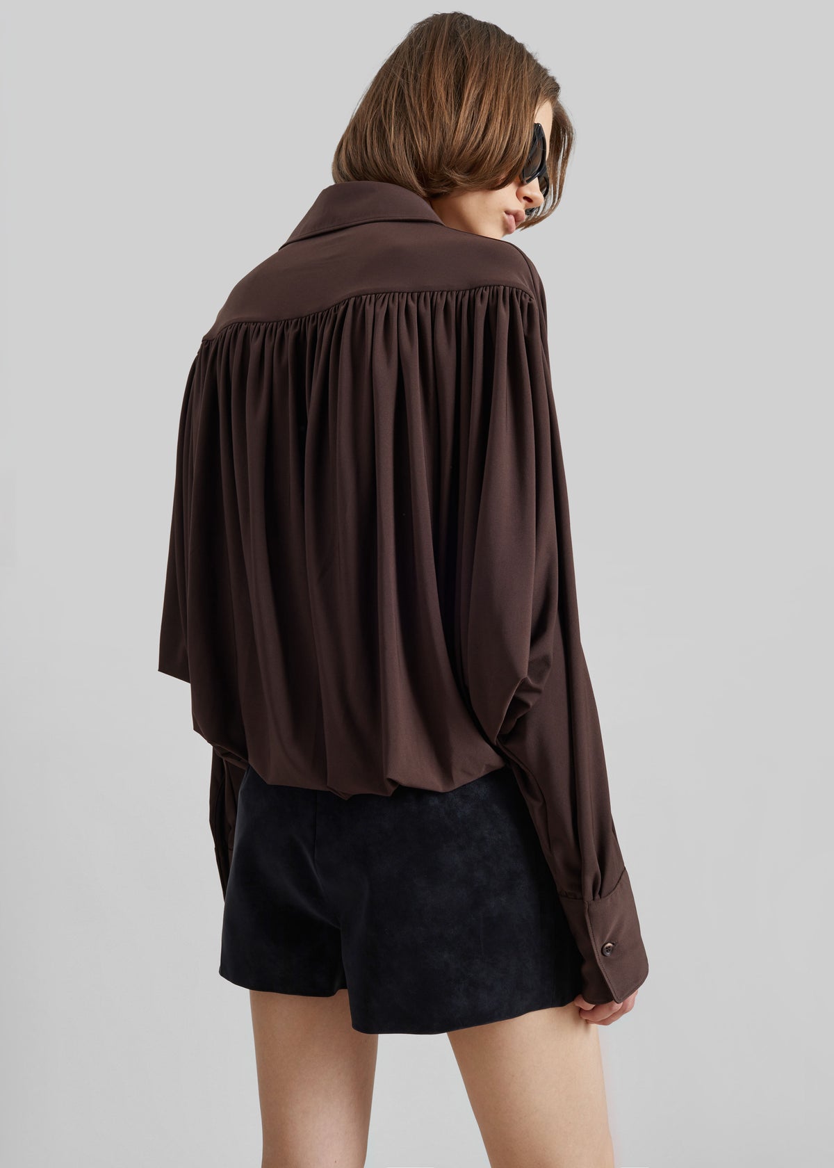 Coperni Draped Boxy Body - Brown - 7