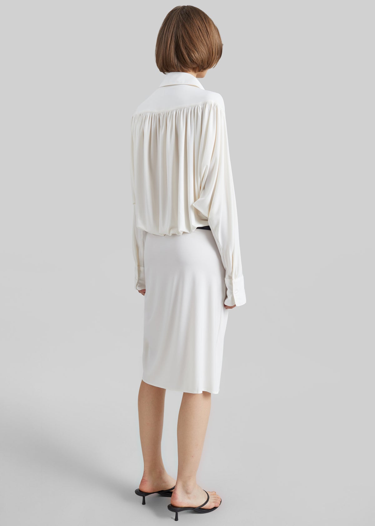 Coperni Draped Boxy Suspended Dress - White - 5