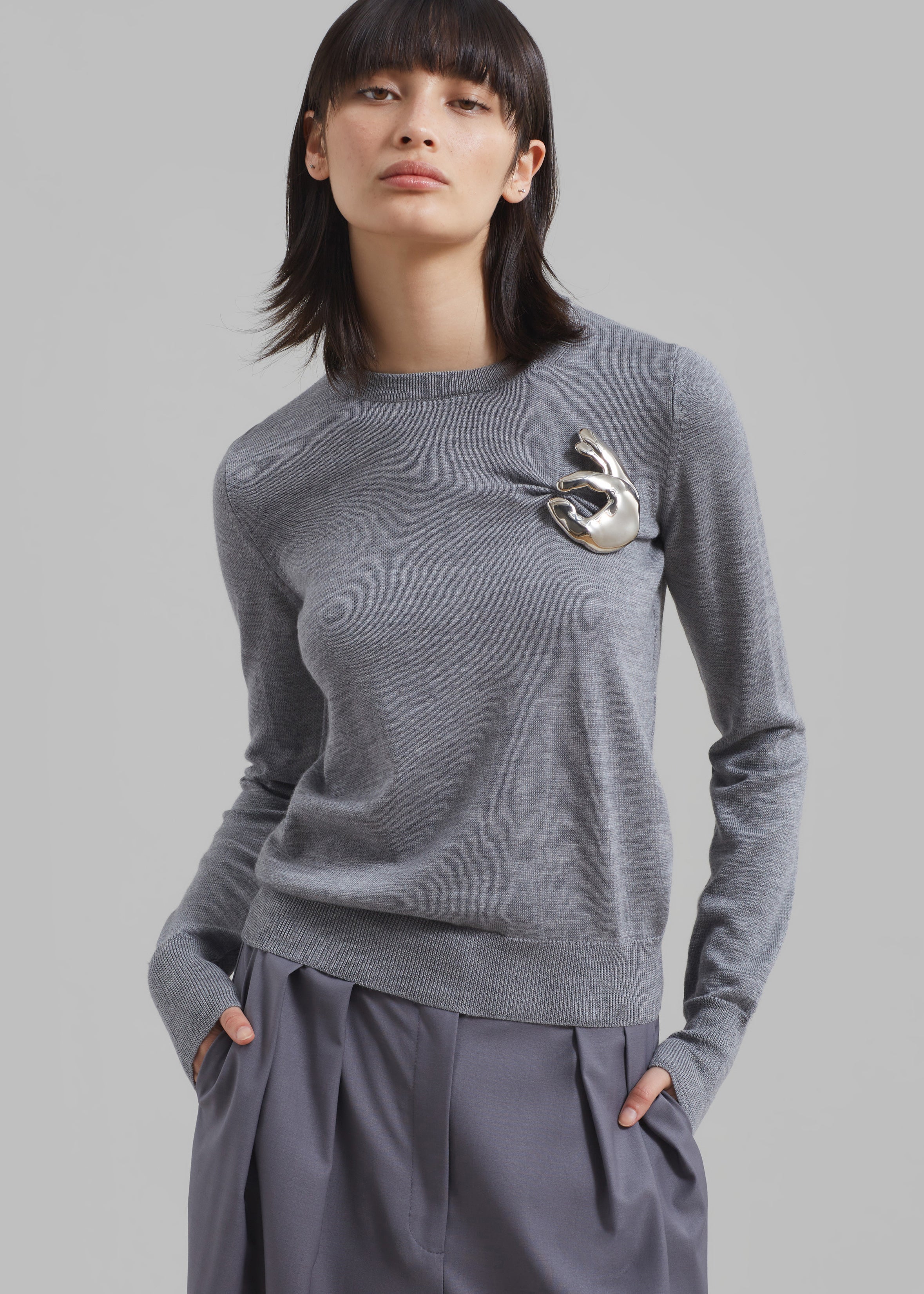 Coperni Emoji Sweater - Grey - 2
