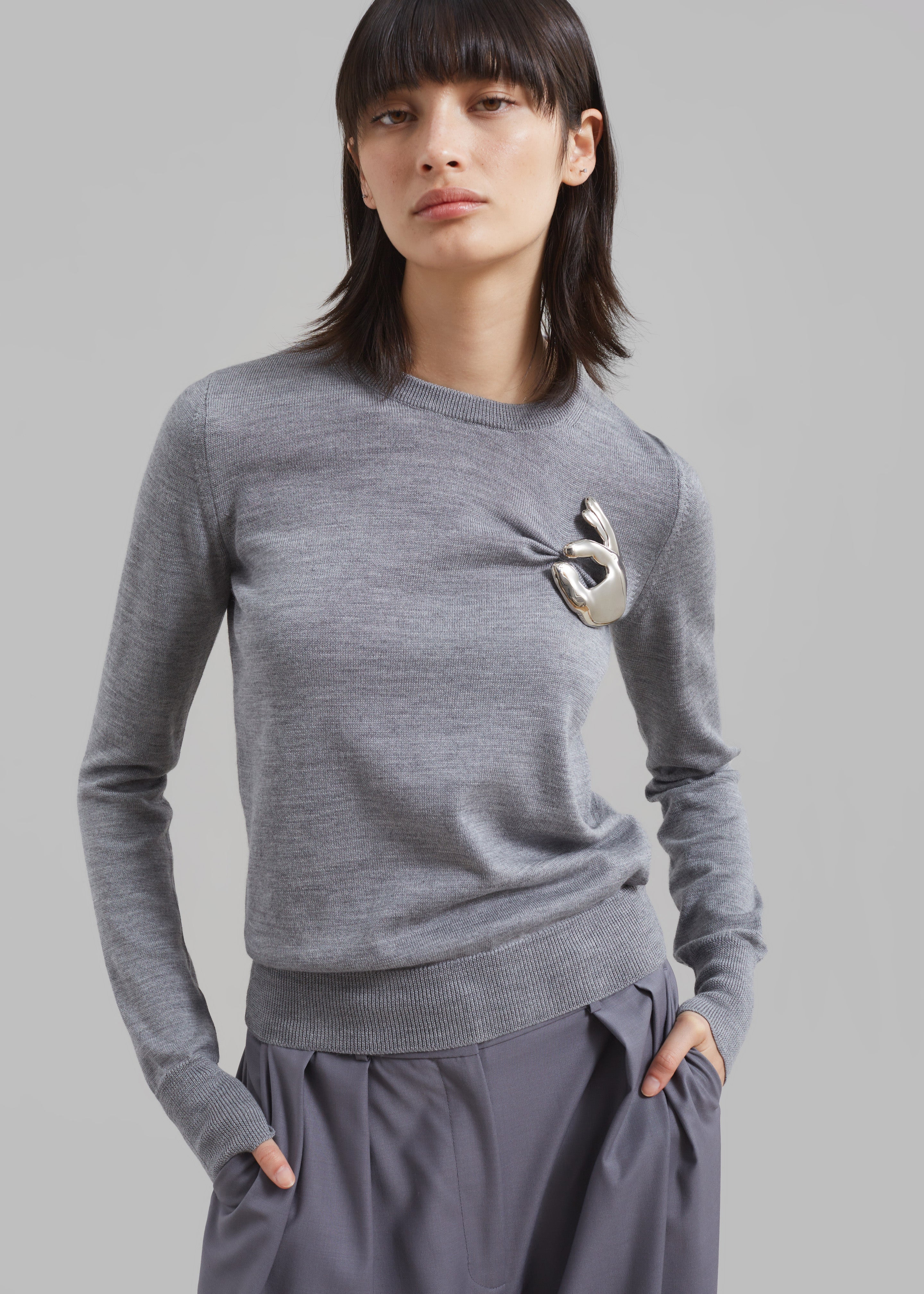Coperni Emoji Sweater - Grey - 4