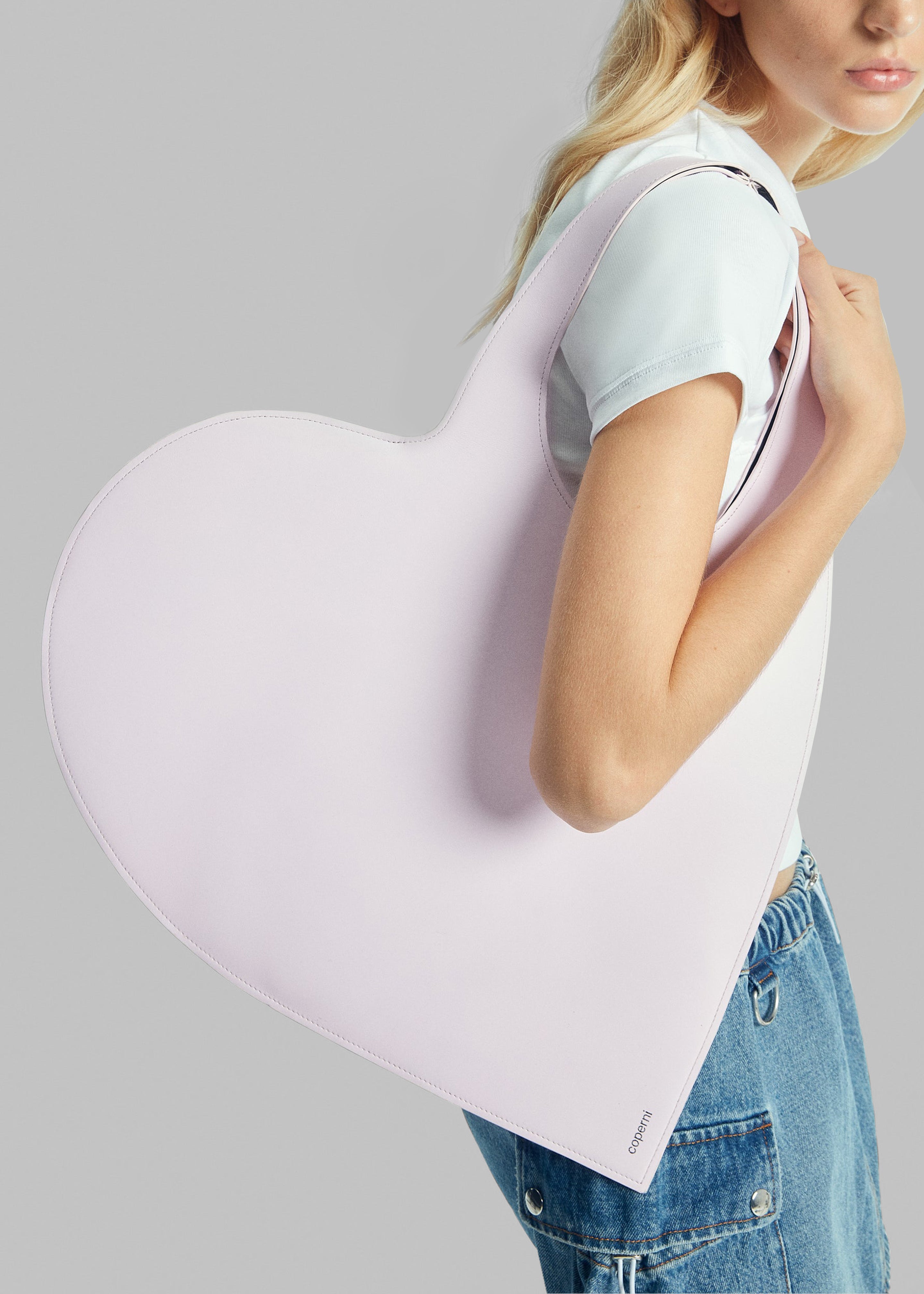 Coperni Heart Tote Bag - Light Pink - 2