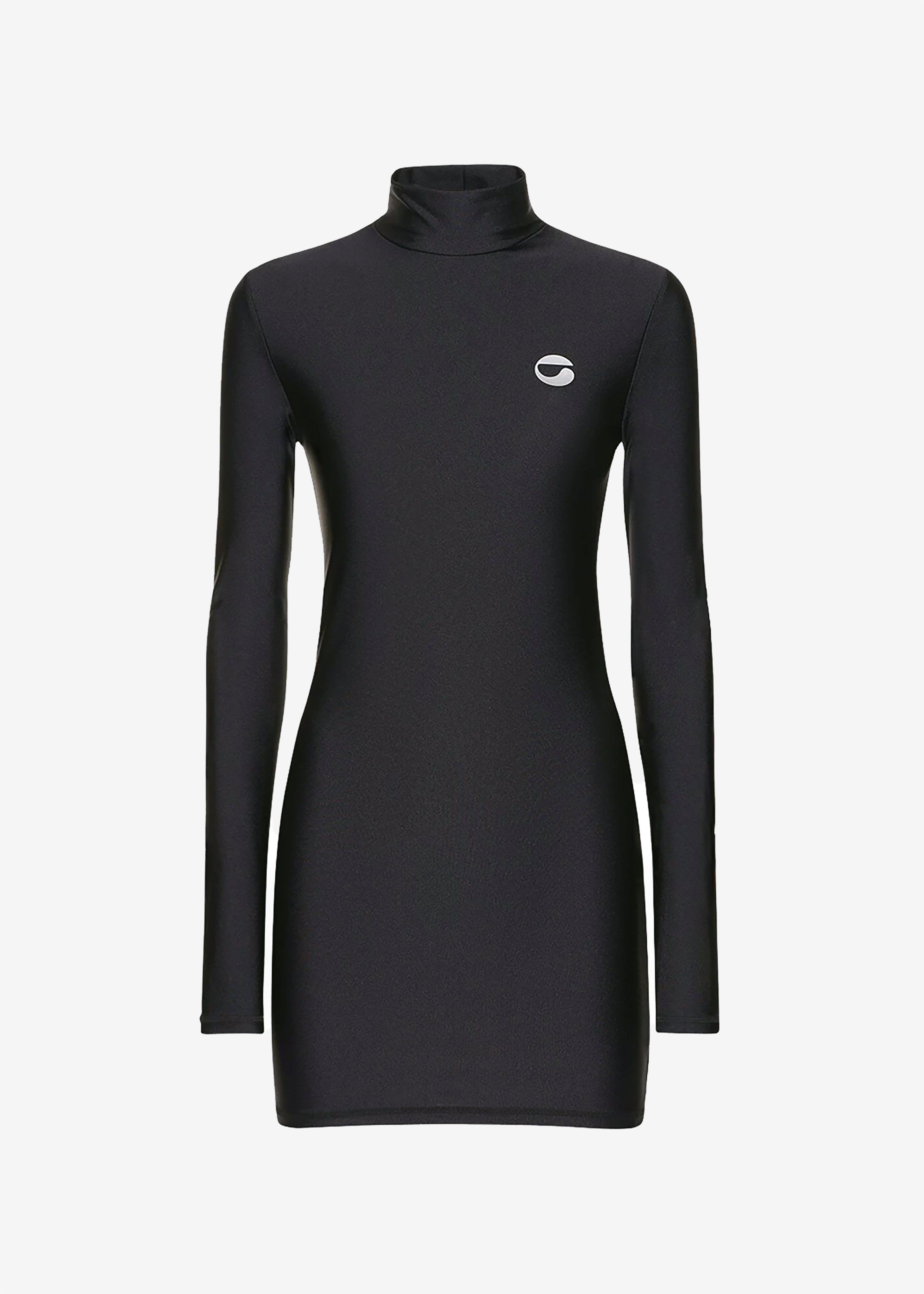 Coperni High Neck Fitted Mini Dress - Black - 11