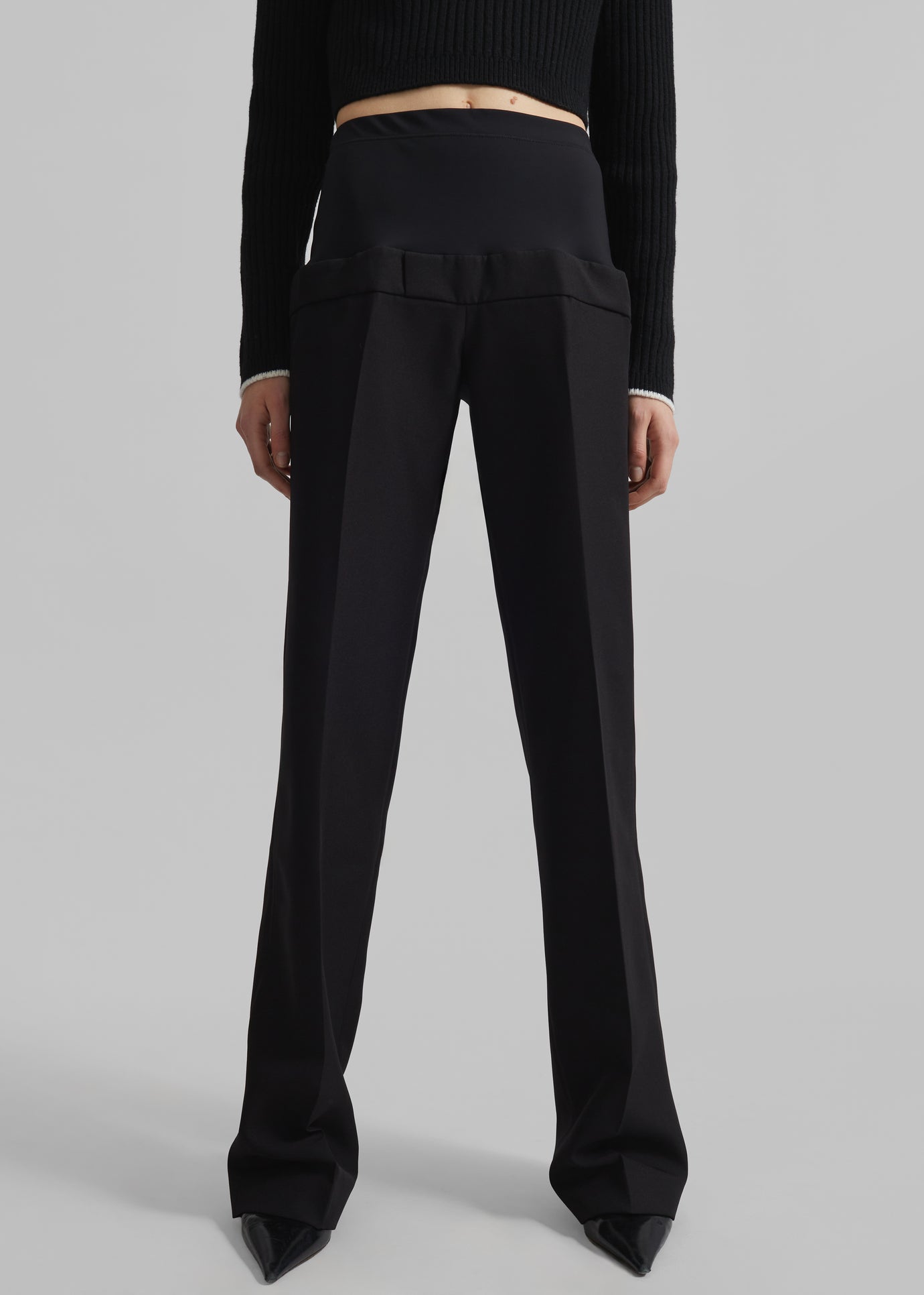 Coperni Hybrid Jersey Tailored Trousers - Black