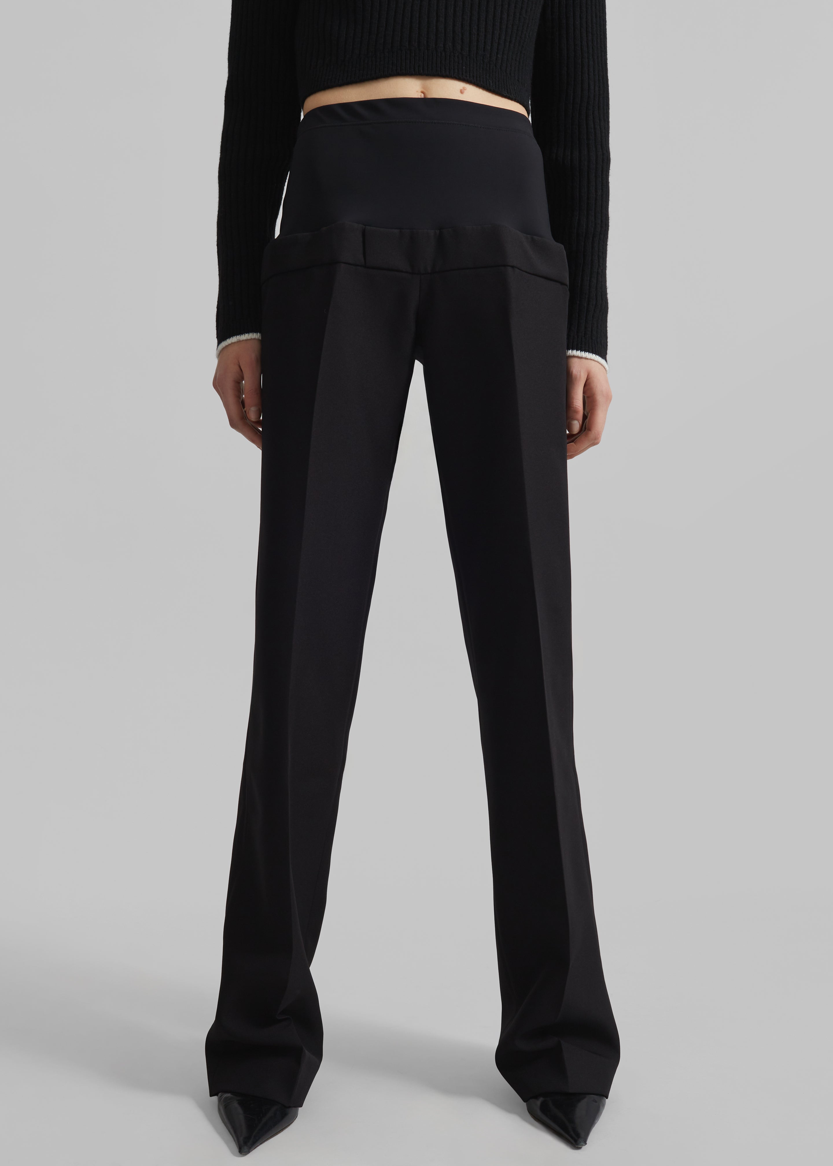 Coperni Hybrid Jersey Tailored Trousers - Black - 1