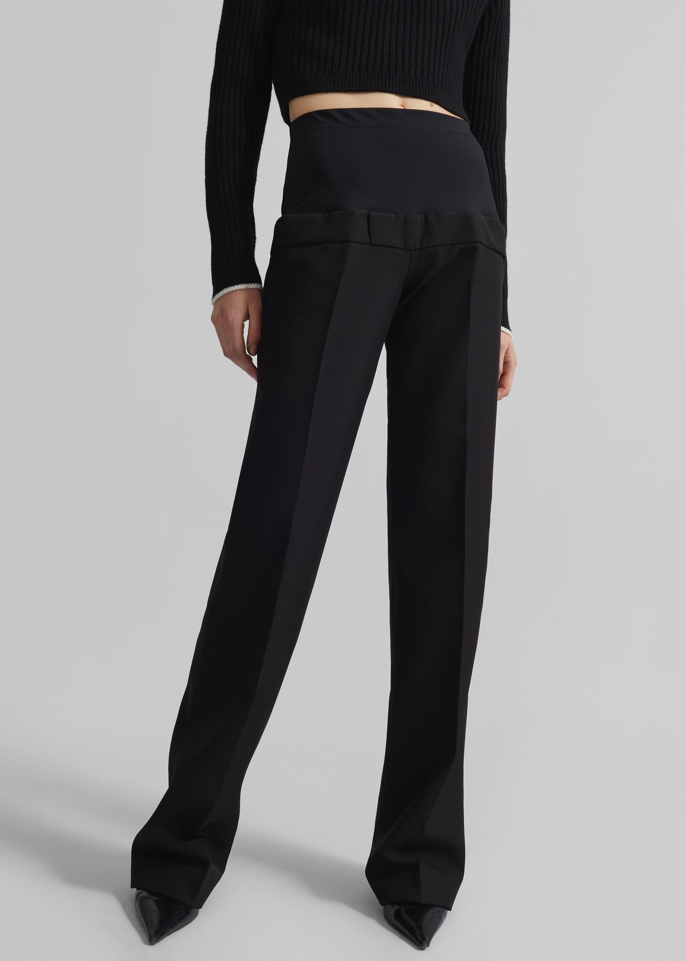 Coperni Hybrid Jersey Tailored Trousers - Black - 1