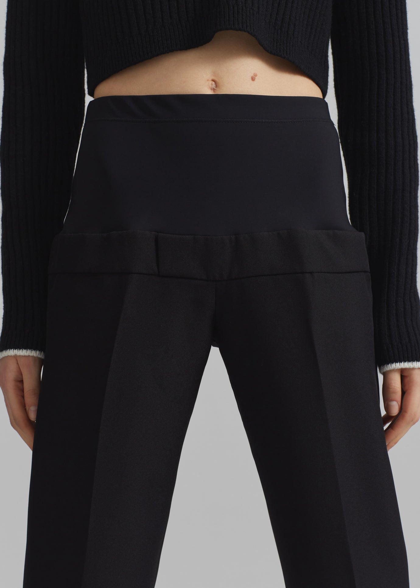 Coperni Hybrid Jersey Tailored Trousers - Black - 1