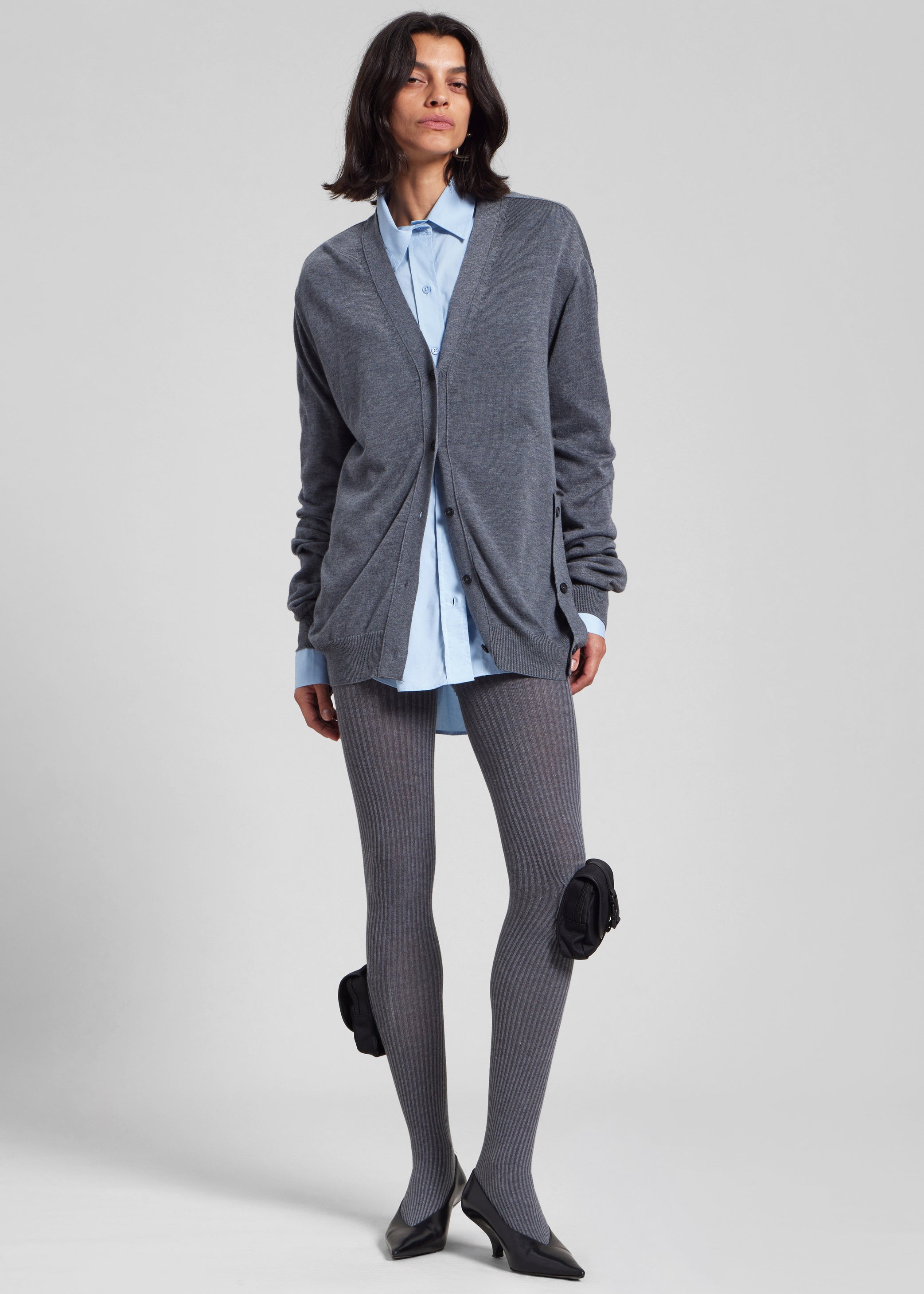 Shop the look image for Coperni Knit Tights - Grey