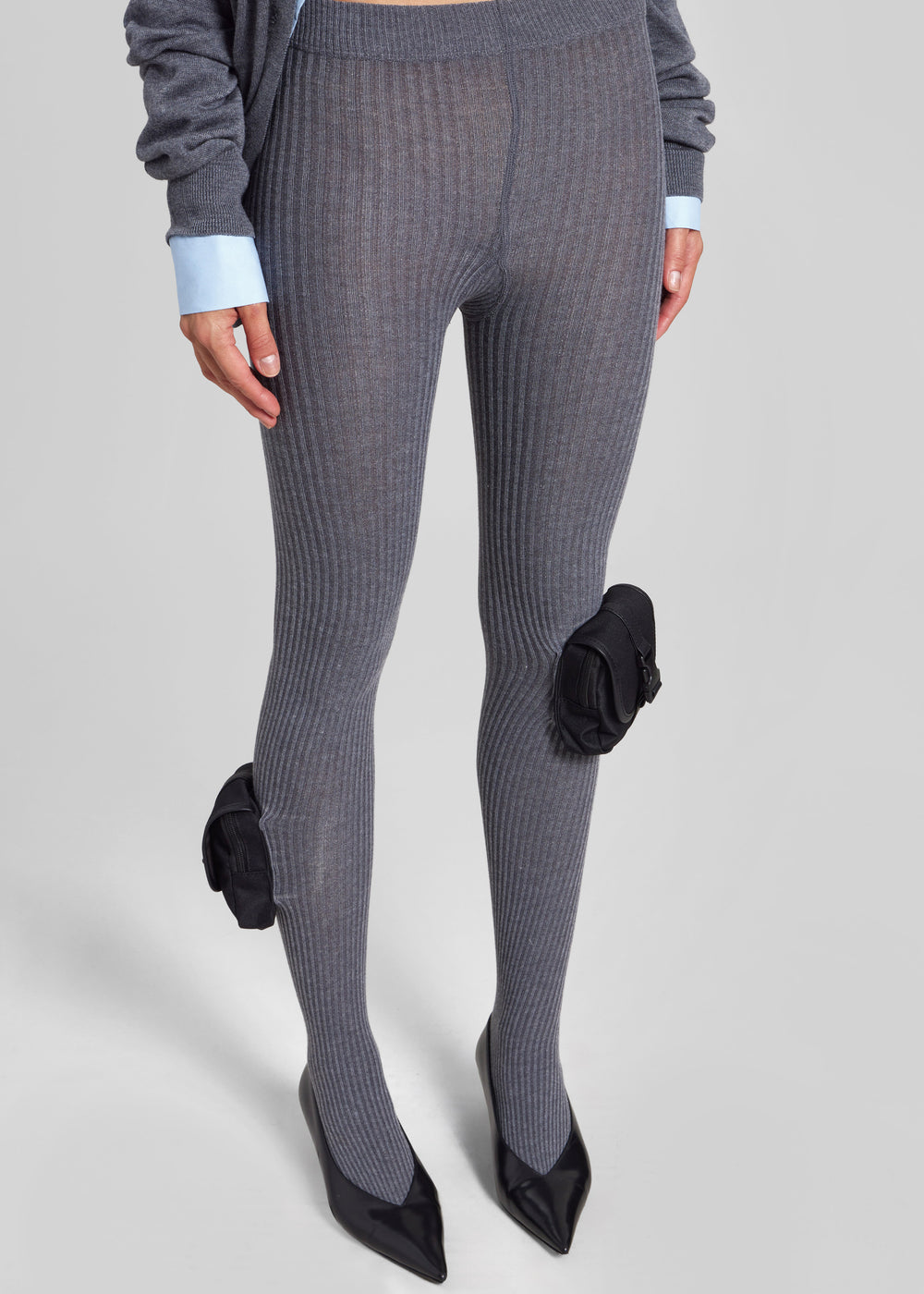 Coperni Knit Tights - Grey - 1