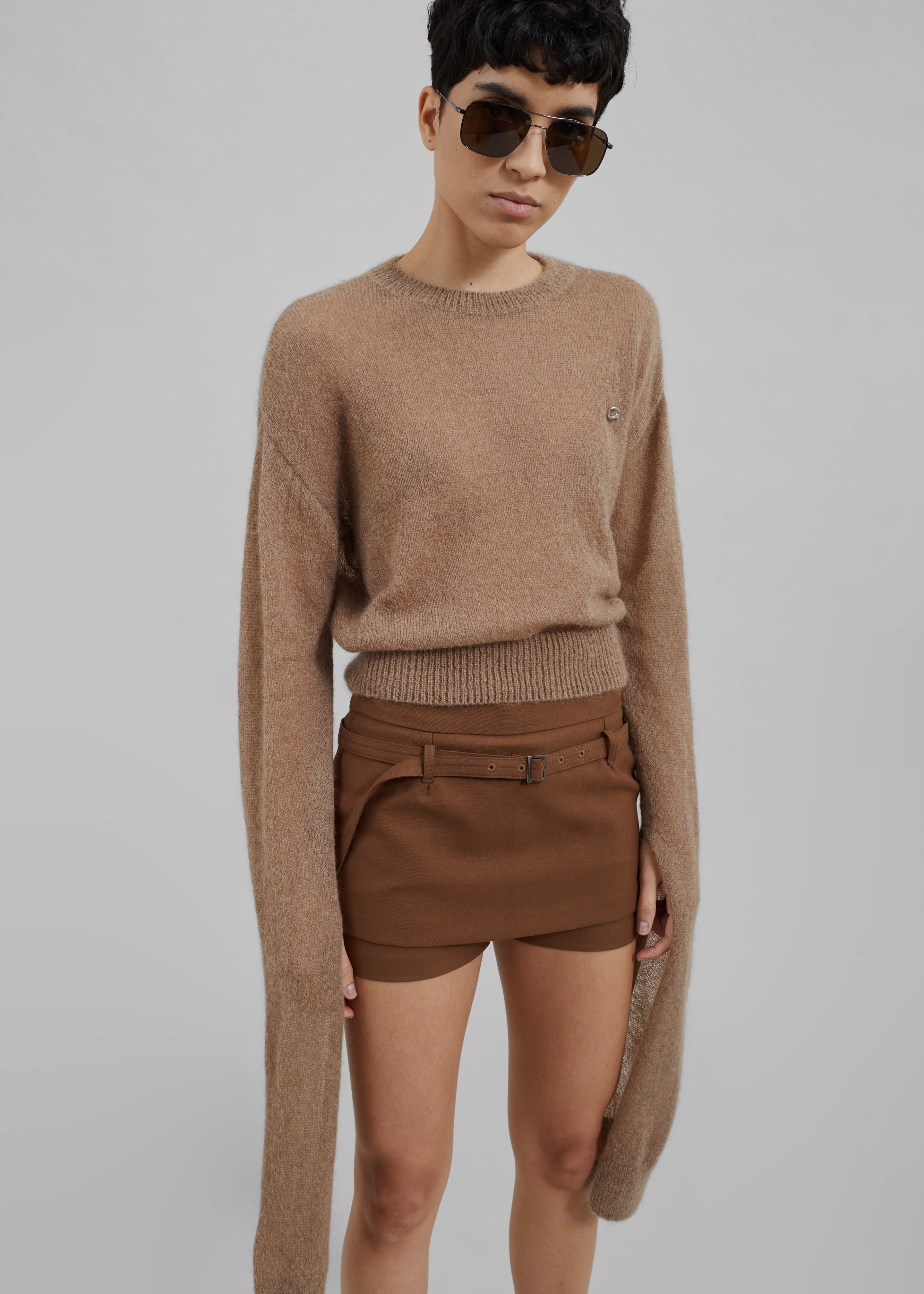 Light brown skirt jumper hotsell