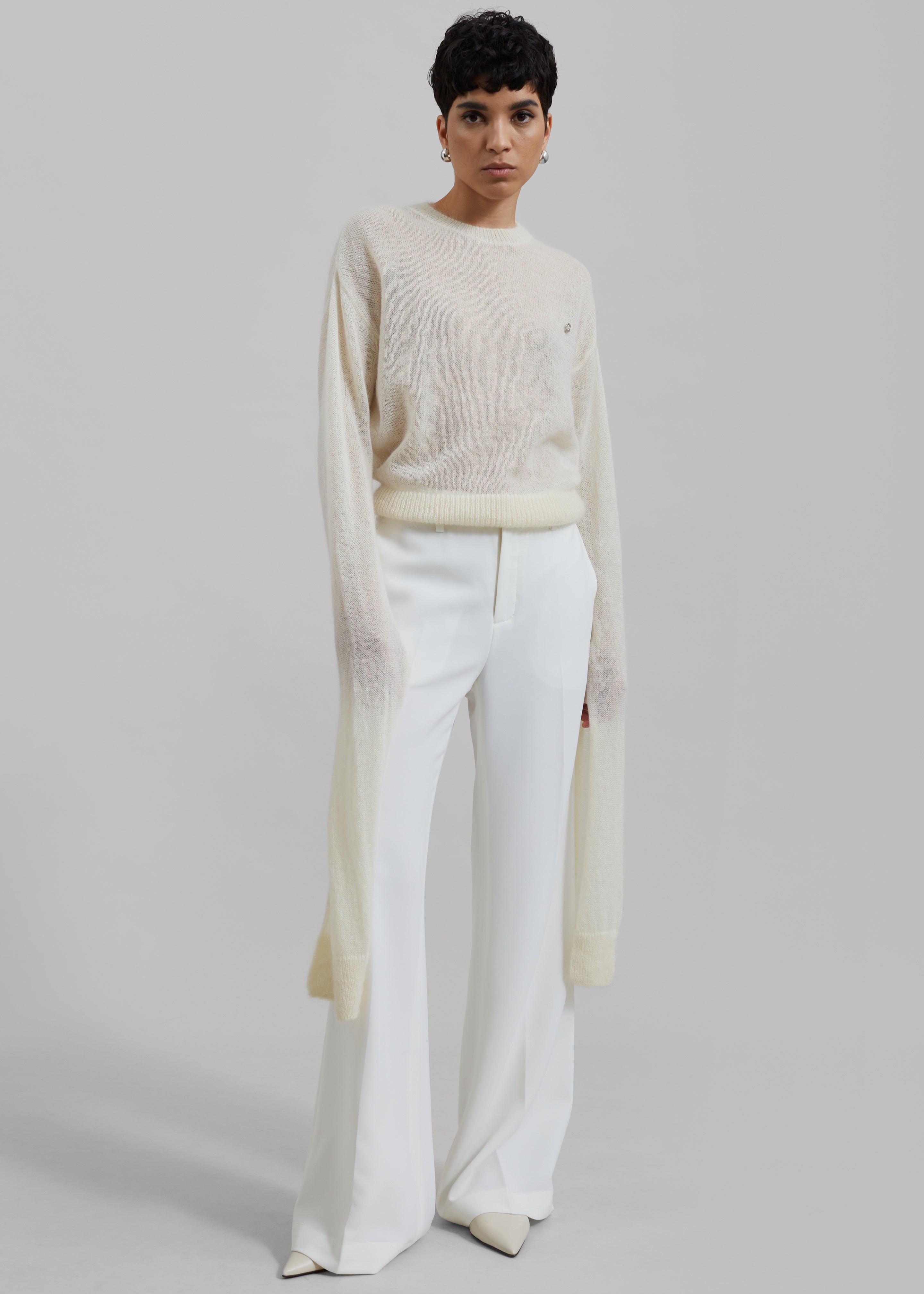 Coperni Knotted Sleeves Jumper - White - 4