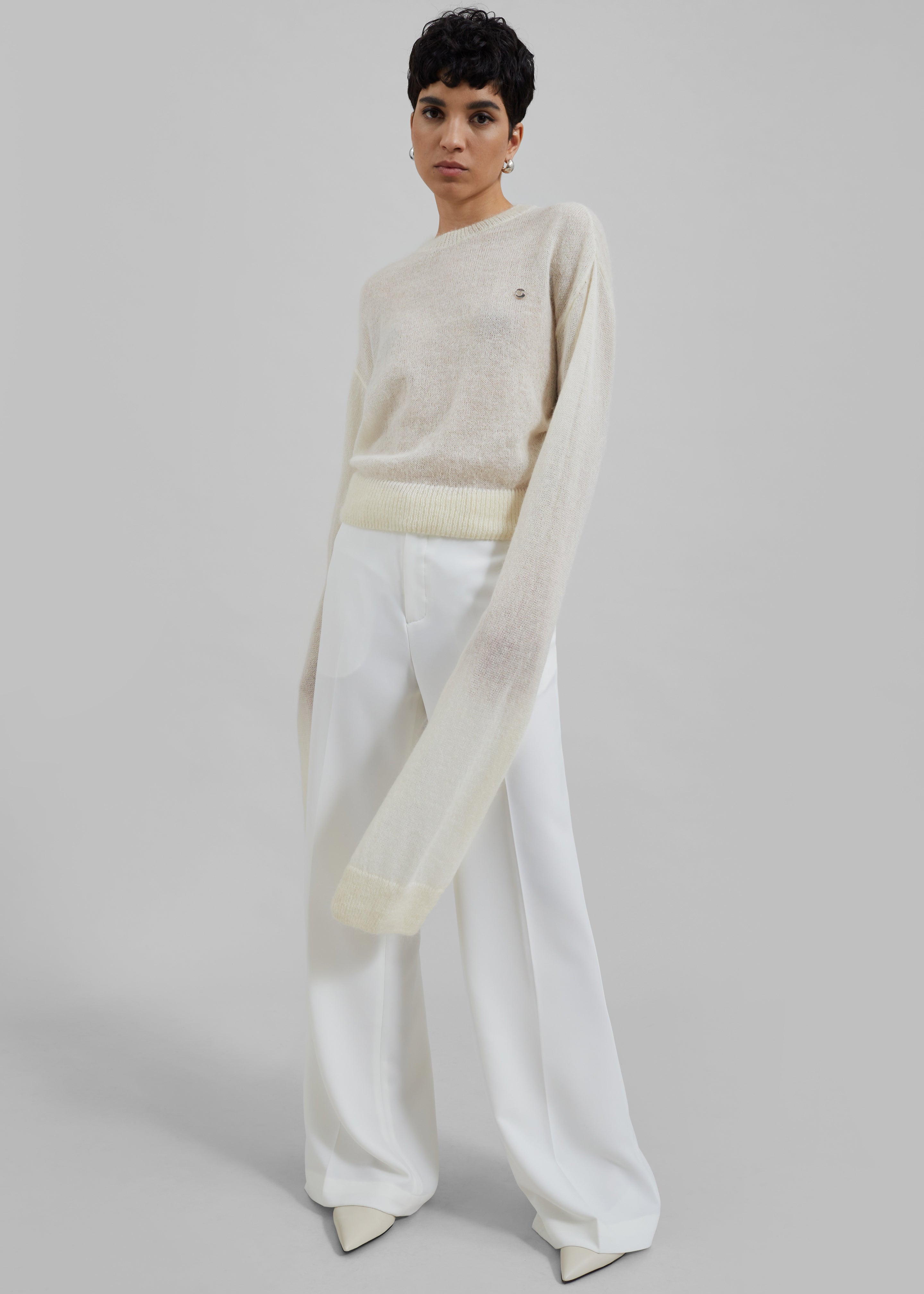 Coperni Knotted Sleeves Jumper - White - 1