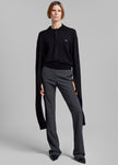 Coperni Knotted Sleeves Polo Jumper - Black