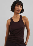 Coperni Lightweight Logo Tank Top - Brown