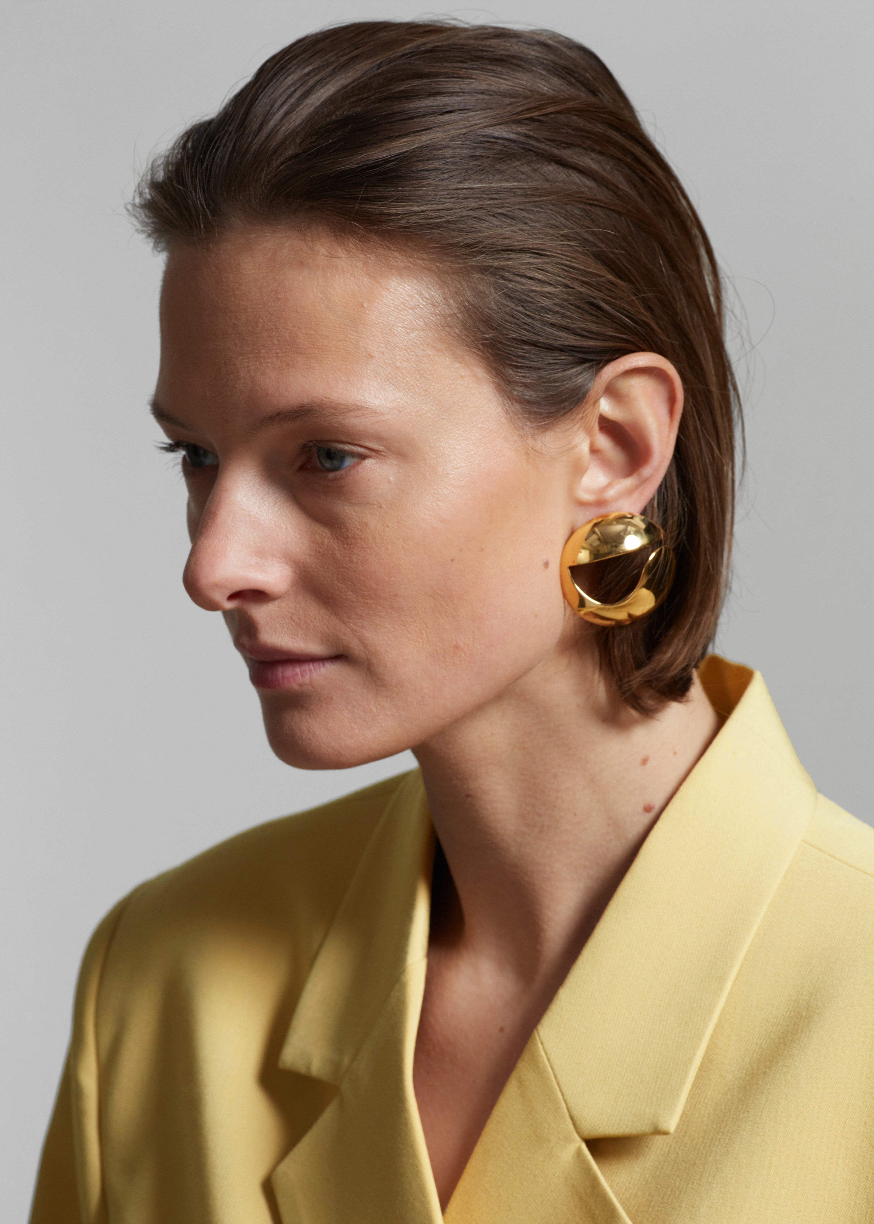 Coperni Logo Earrings - Gold - 4