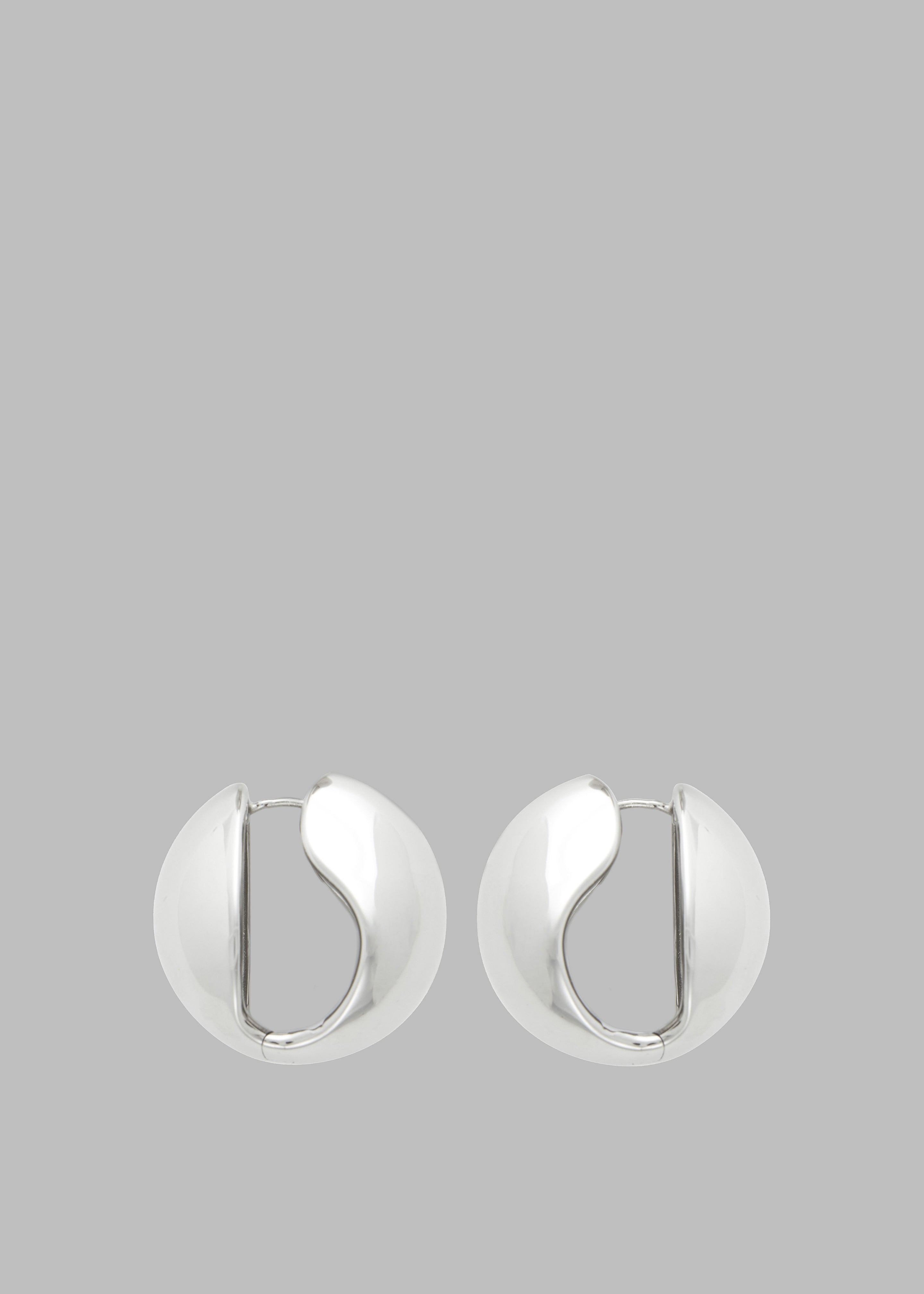 Coperni Creole Logo Earrings - Silver - 2