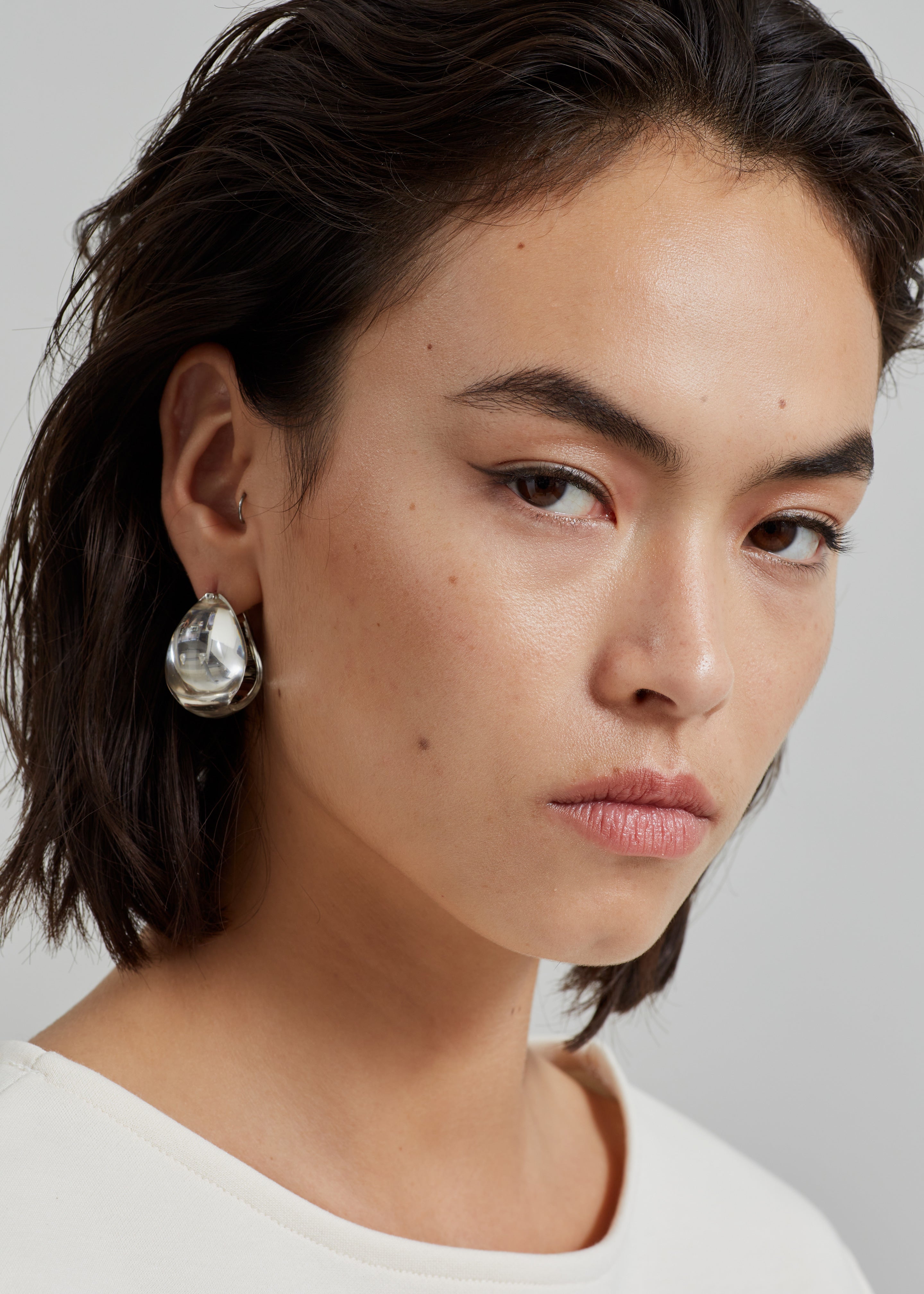 Coperni Logo Earrings - Clear Transparent - 3