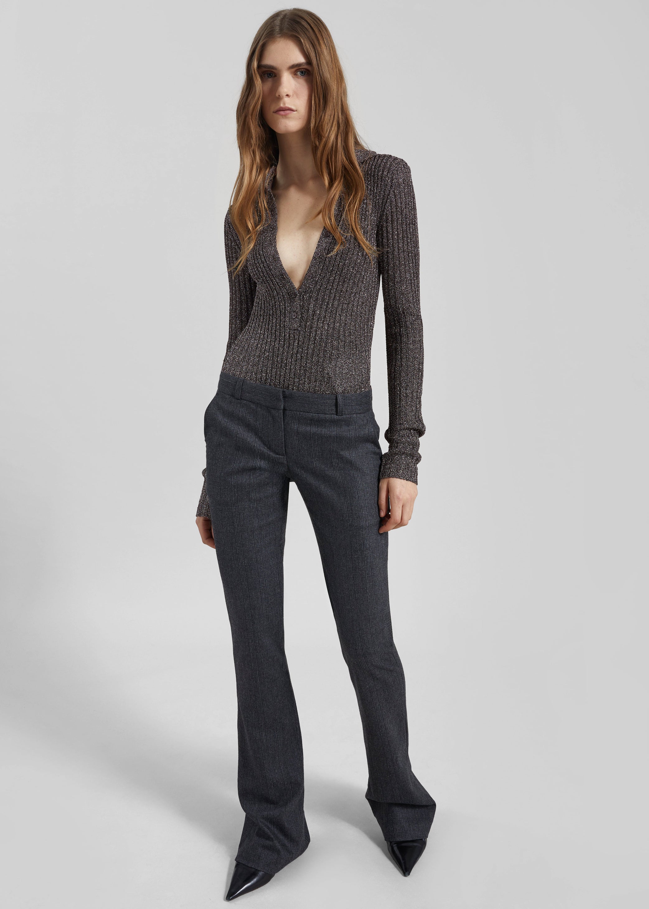 Shop the look image for Coperni Low Waisted Pants - Grey