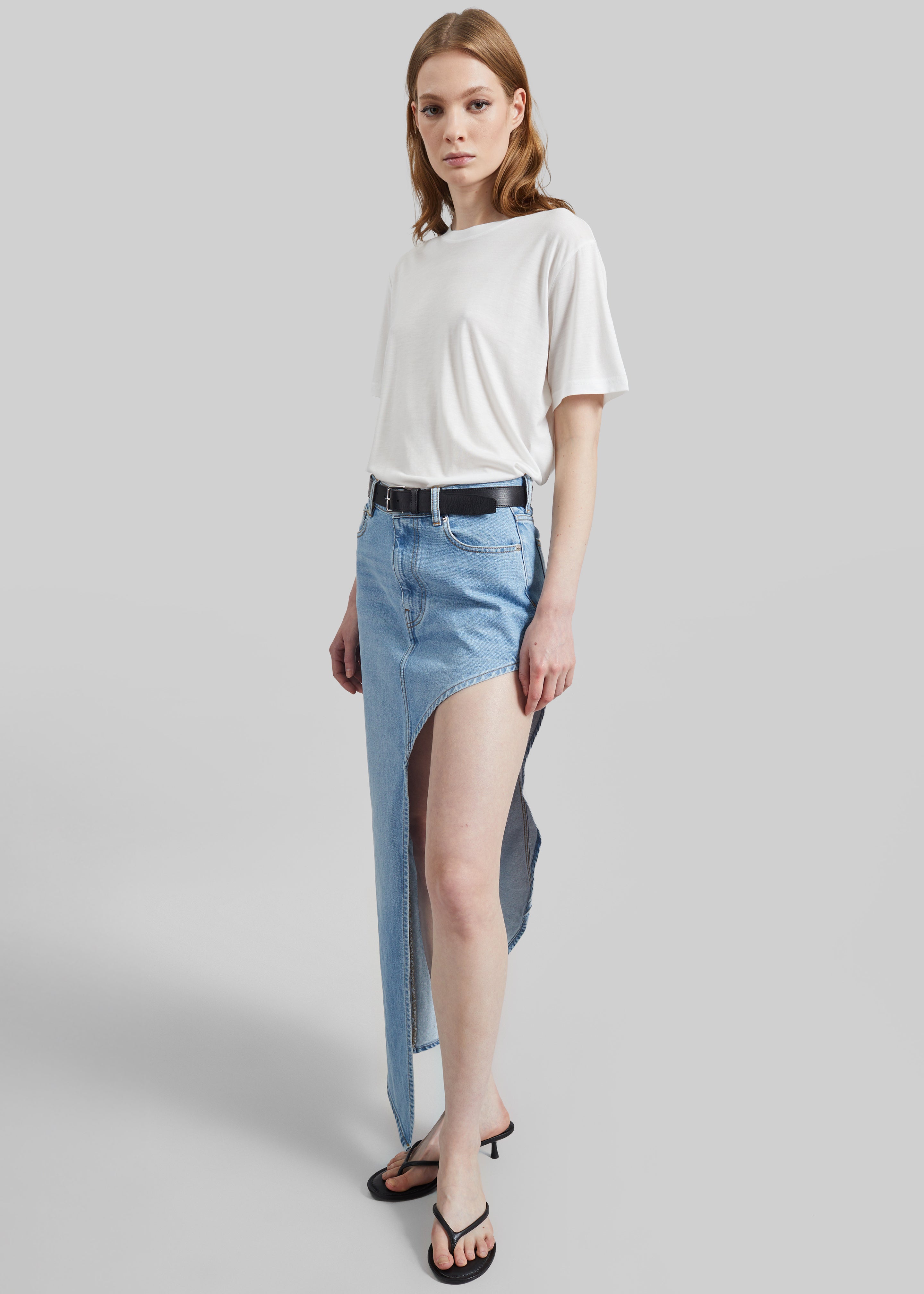 Coperni One-Leg Denim Skirt - Blue - 3