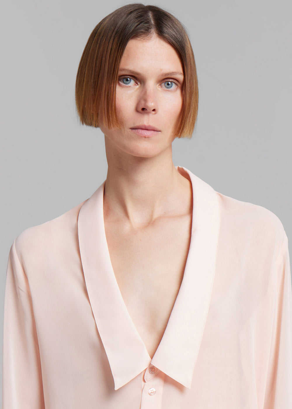 Coperni Open Collar Shirt - Peach - 1