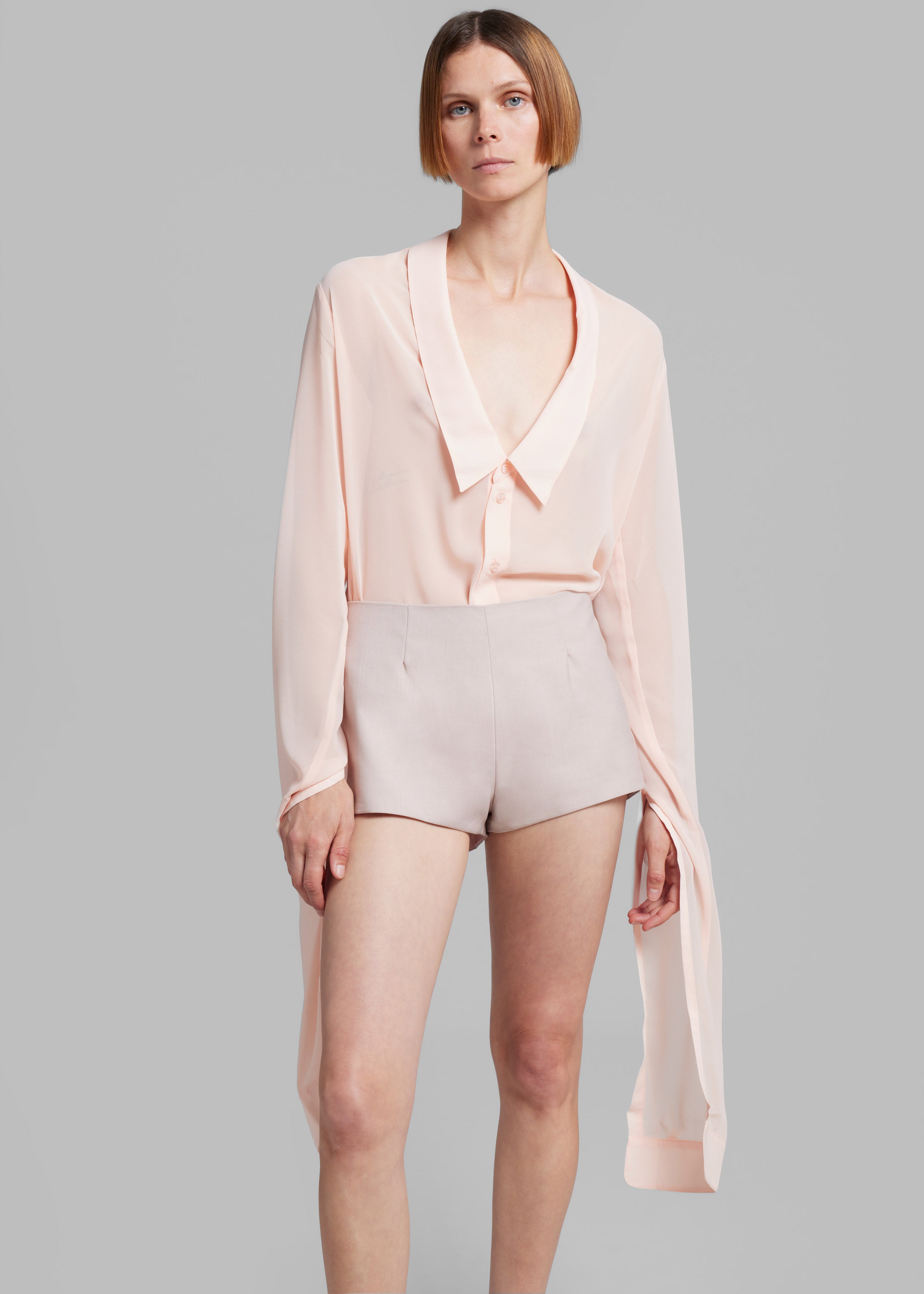 Coperni Open Collar Shirt - Peach - 7