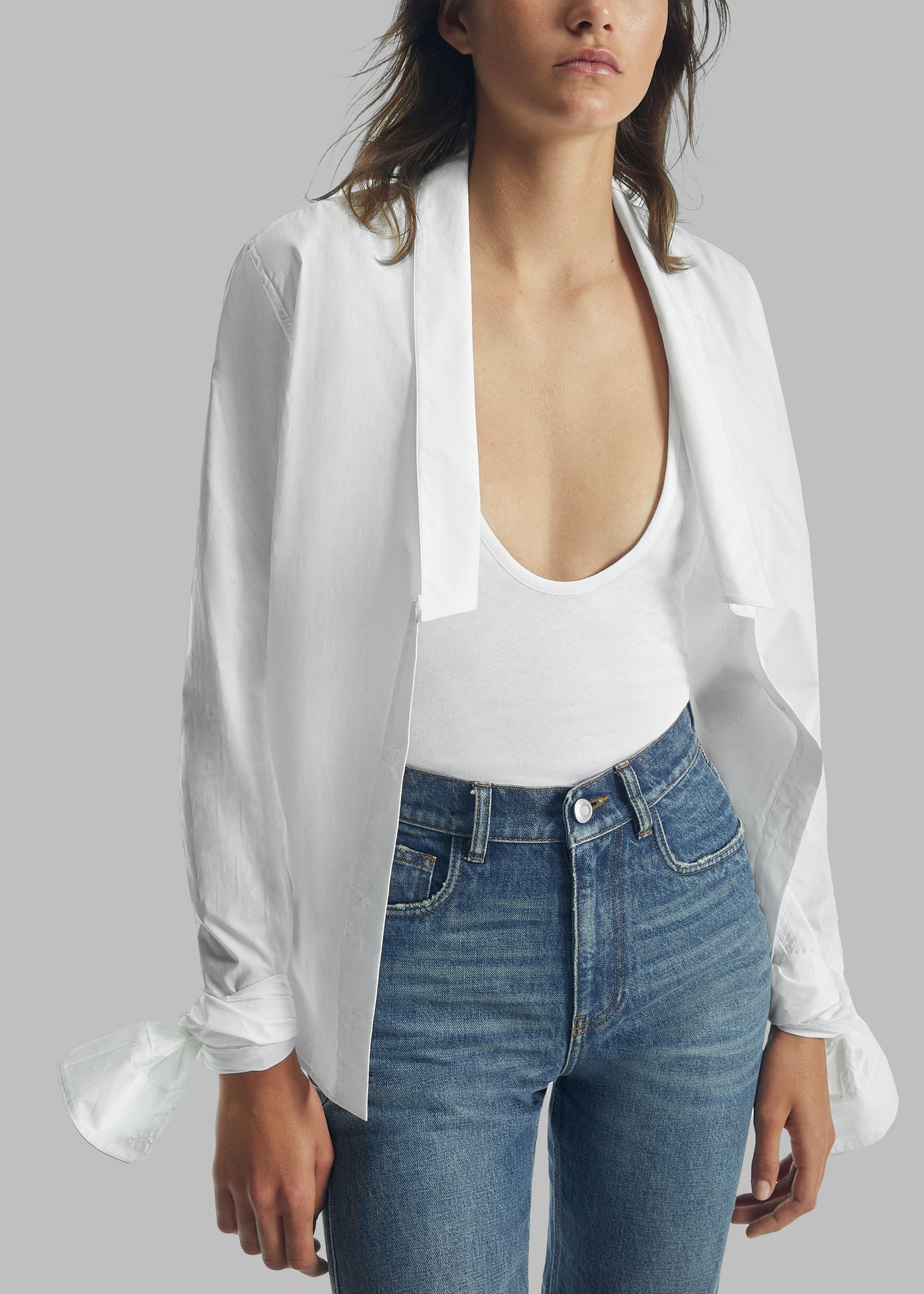 Coperni Open Collar Shirt - White - 1