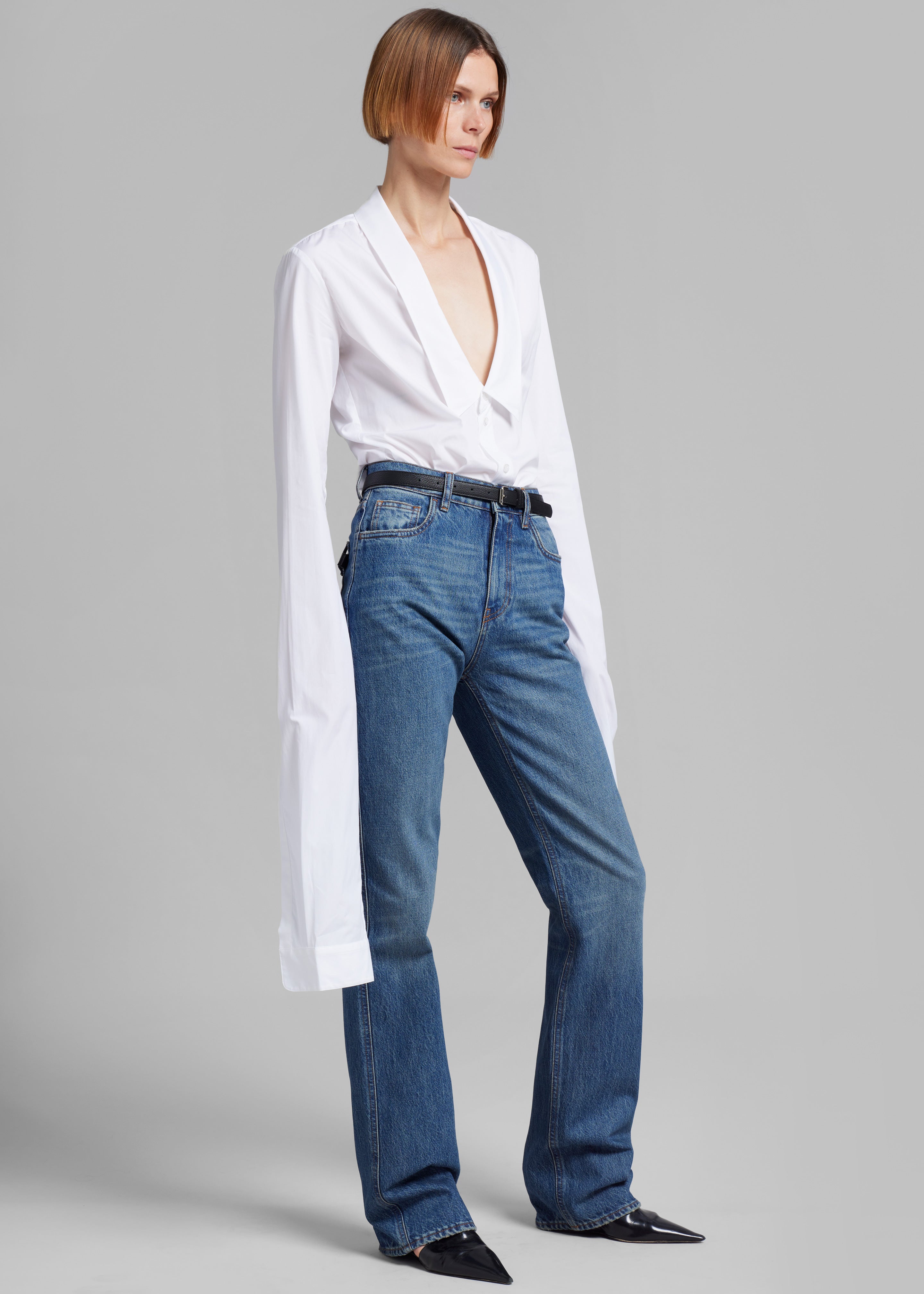 Coperni Open Collar Shirt - White - 5