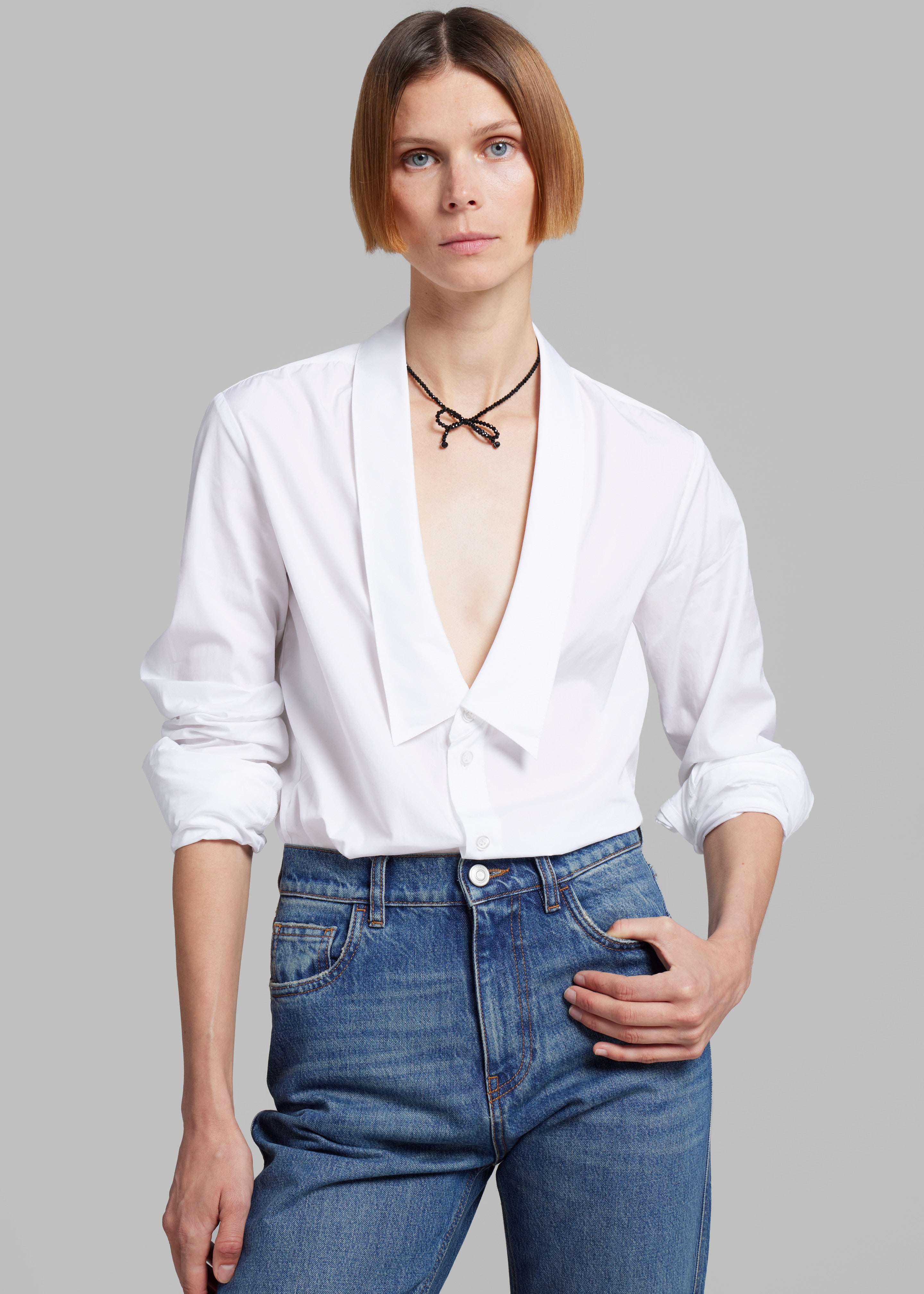 Coperni Open Collar Shirt - White - 7