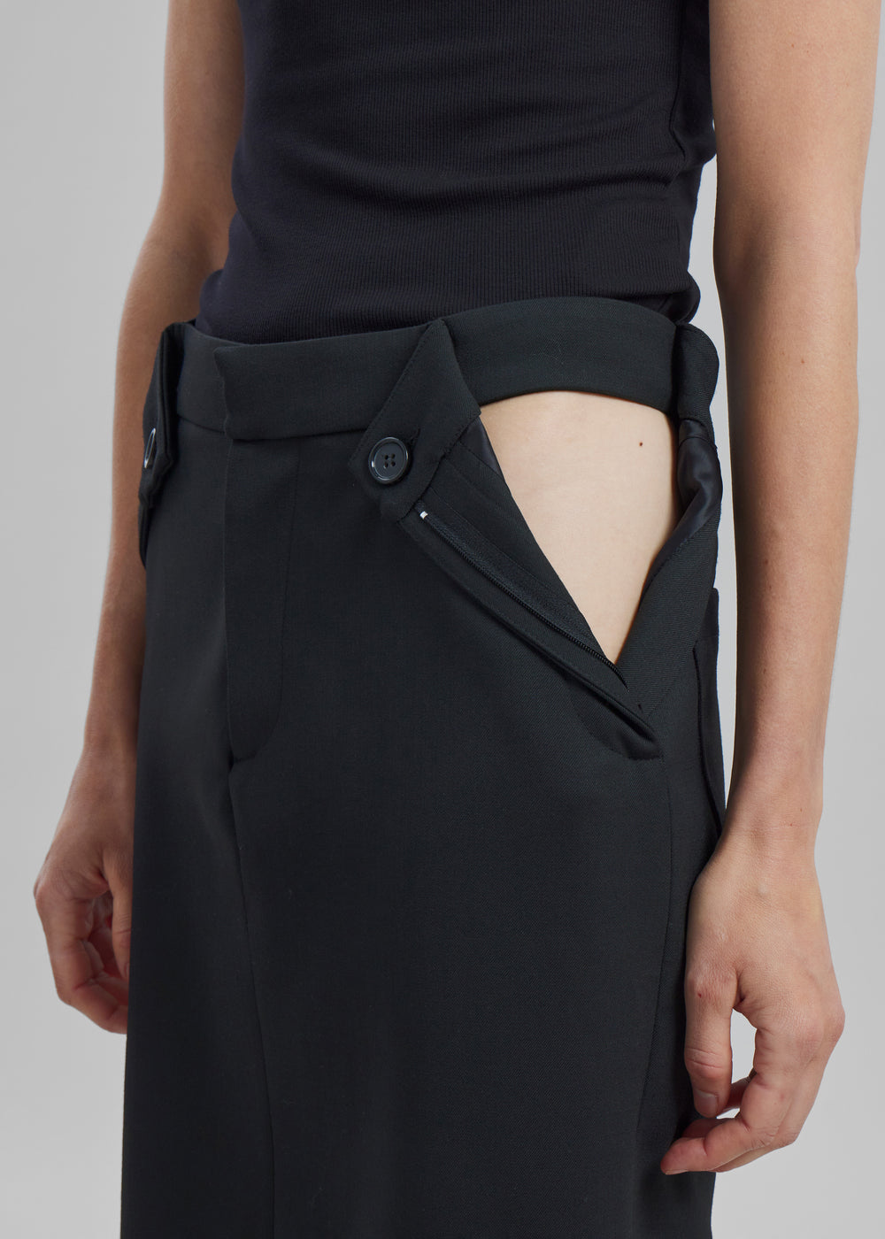 Coperni Open Hip Skirt - Black - 1