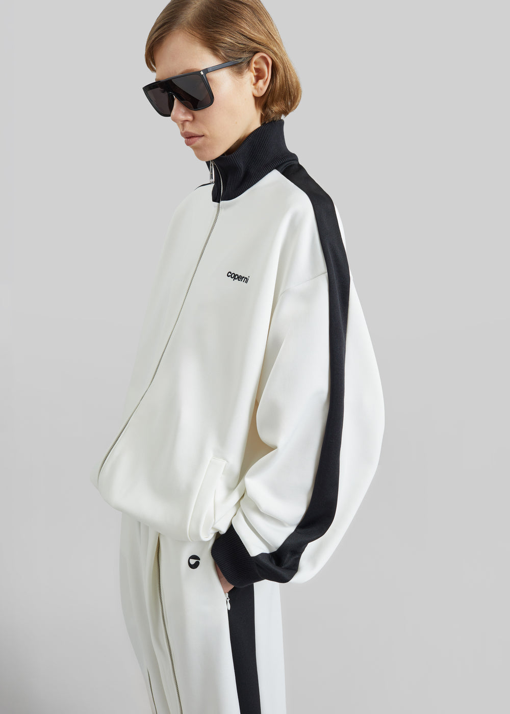 Coperni Oversized Track Jacket - White